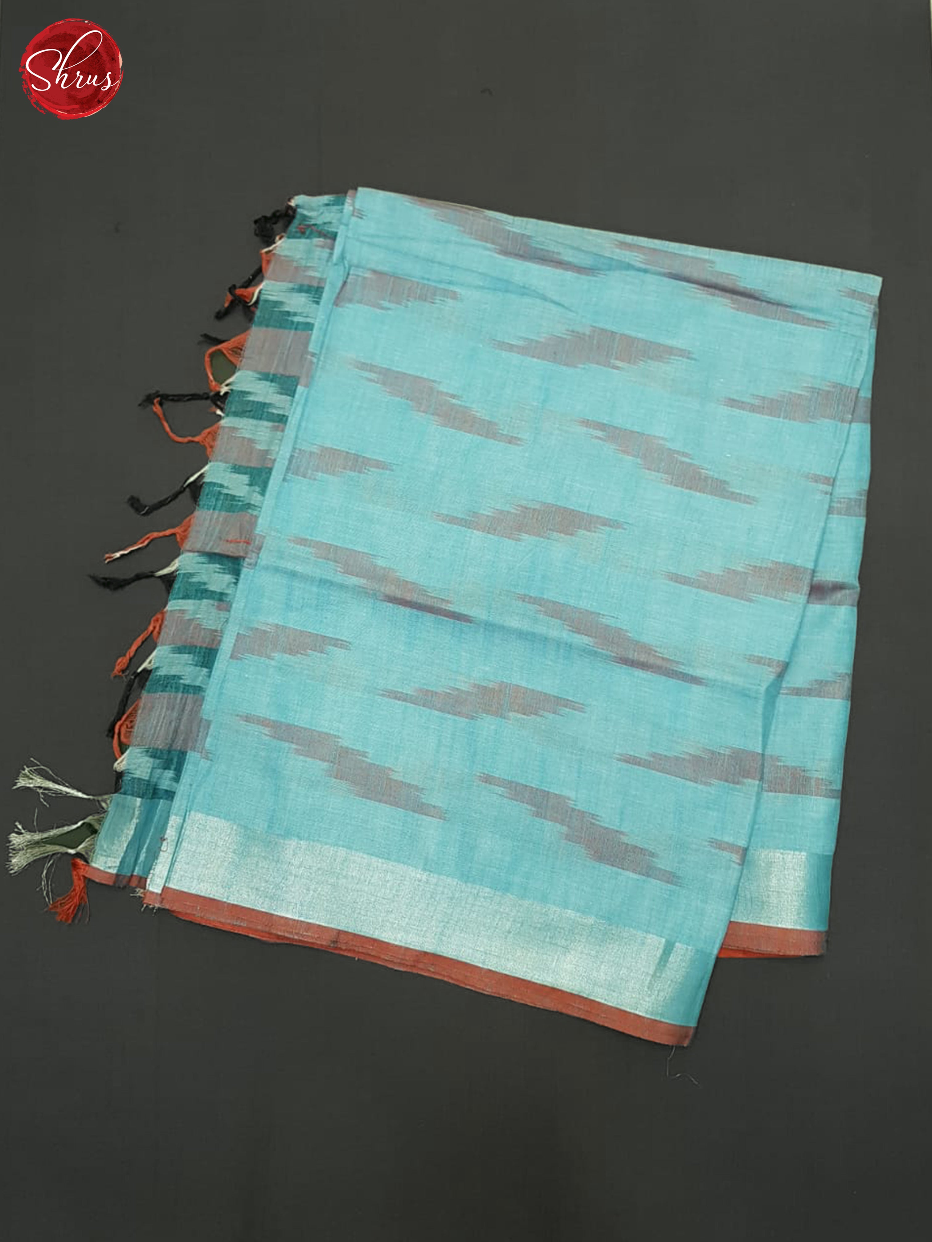 Blue & Red- Semi Ikkat Saree - Shop on ShrusEternity.com