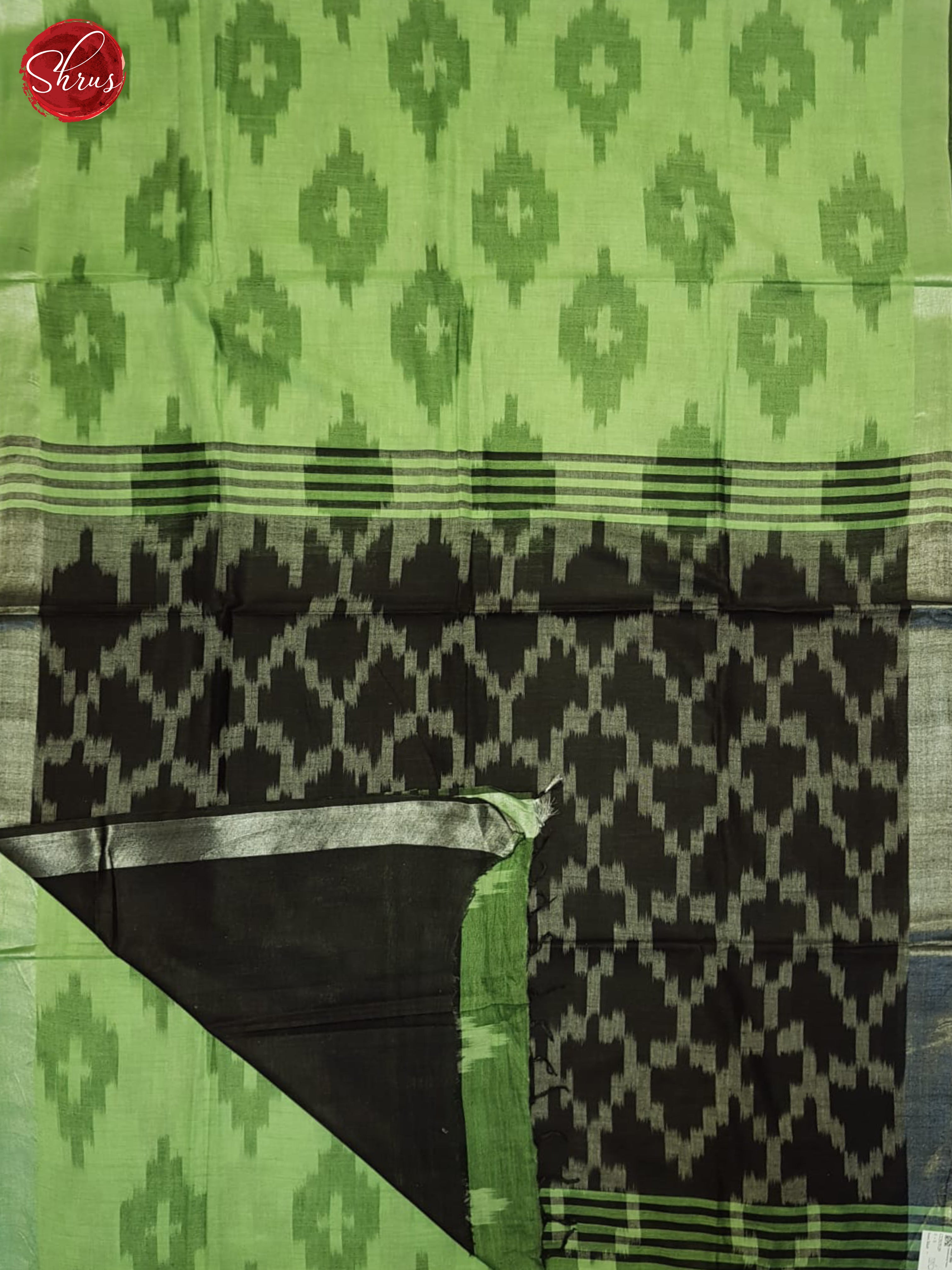 Green & Black - Semi Ikkat Saree - Shop on ShrusEternity.com