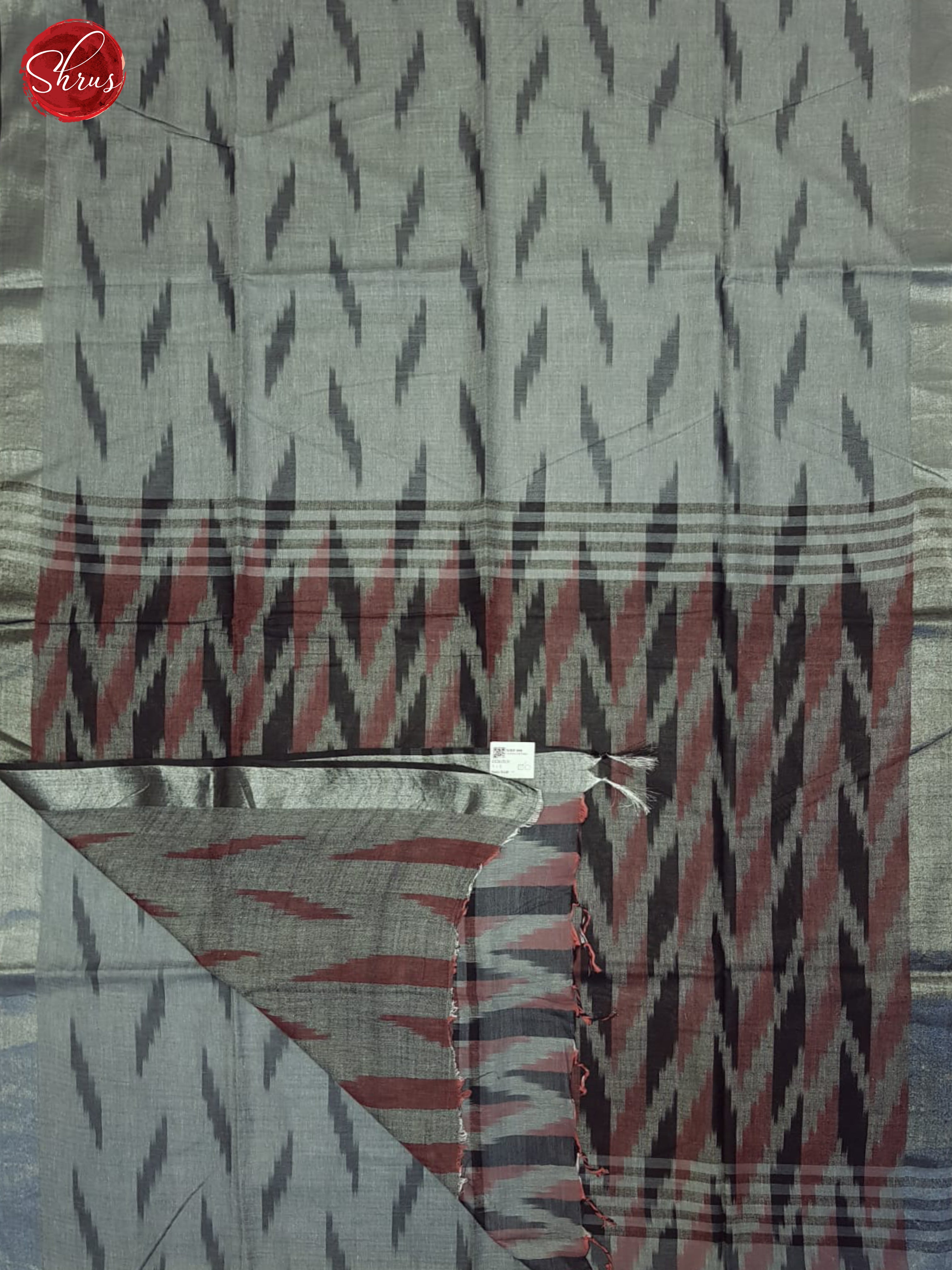 Grey & Black- Semi Ikkat Saree - Shop on ShrusEternity.com