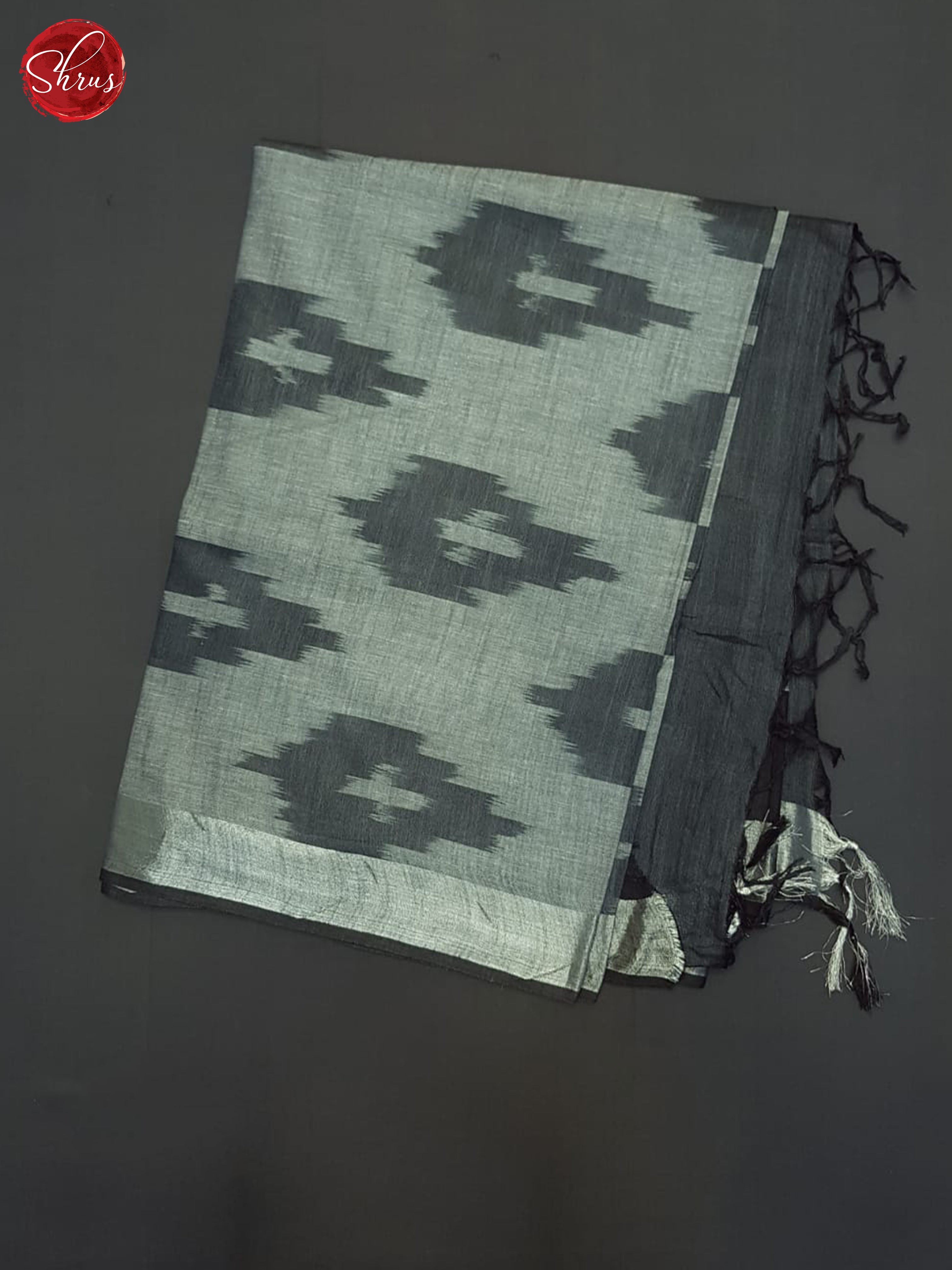 Grey And Black-Semi Ikkat Saree - Shop on ShrusEternity.com