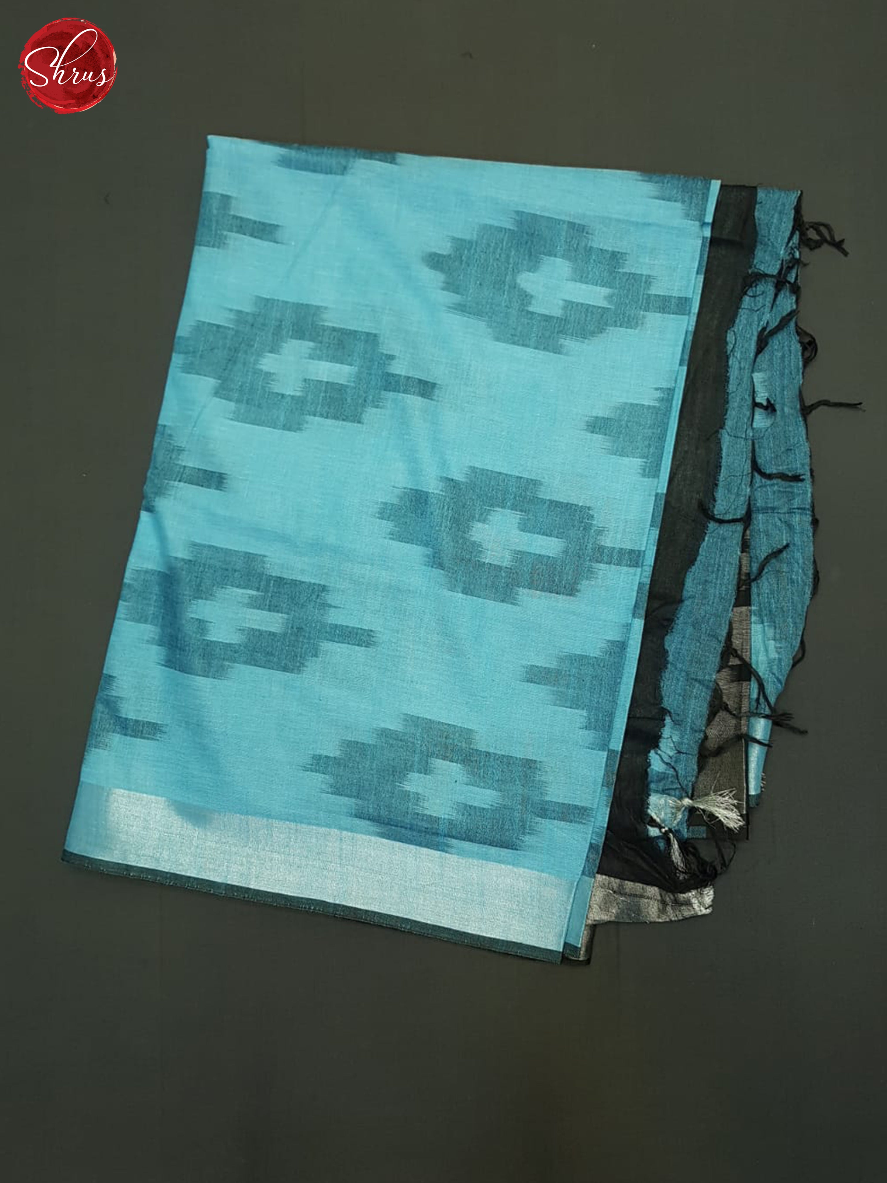 Blue & Black - Semi Ikkat Saree - Shop on ShrusEternity.com