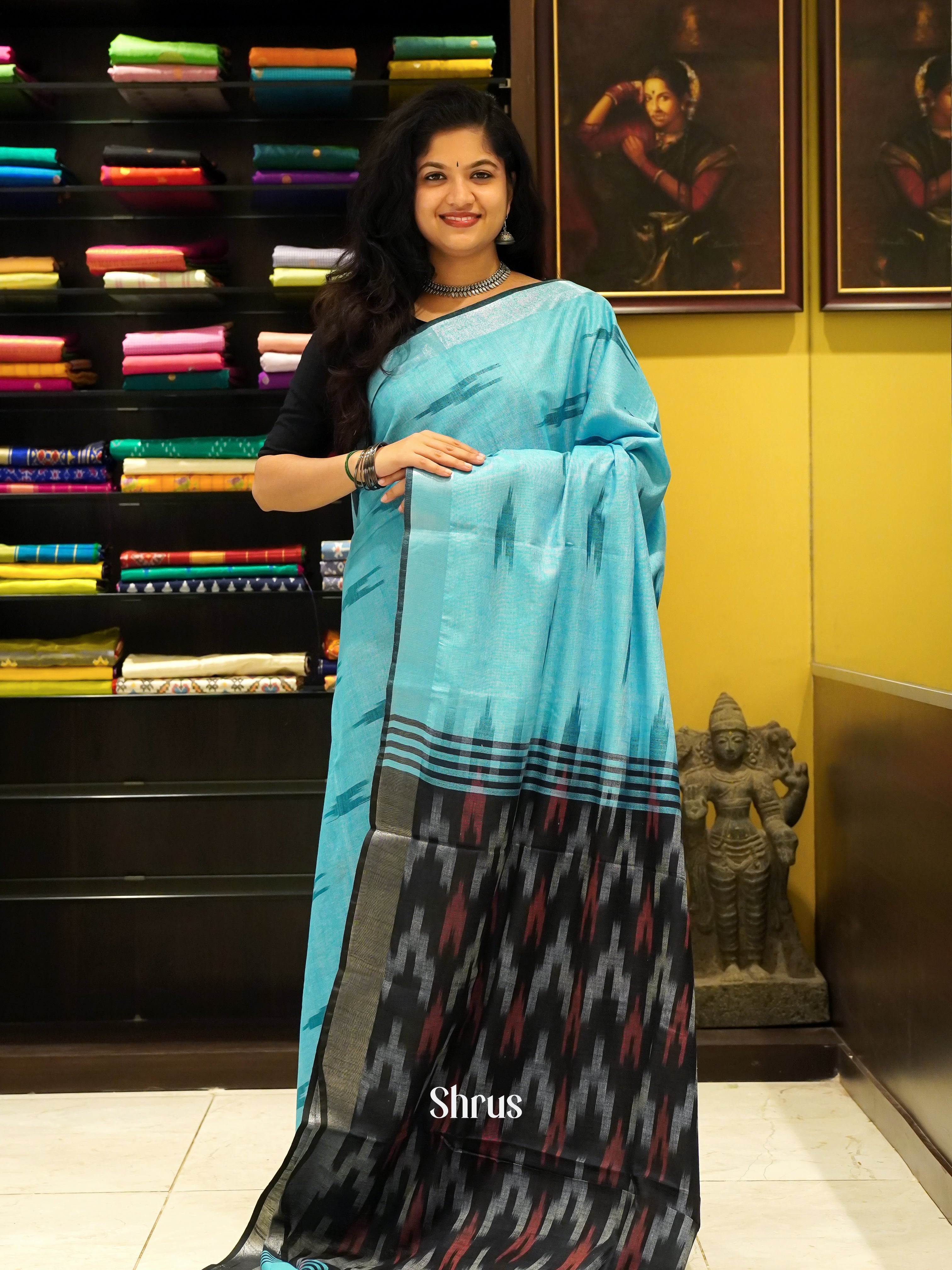 CCS15151 - Semi Ikkat Saree - Shop on ShrusEternity.com