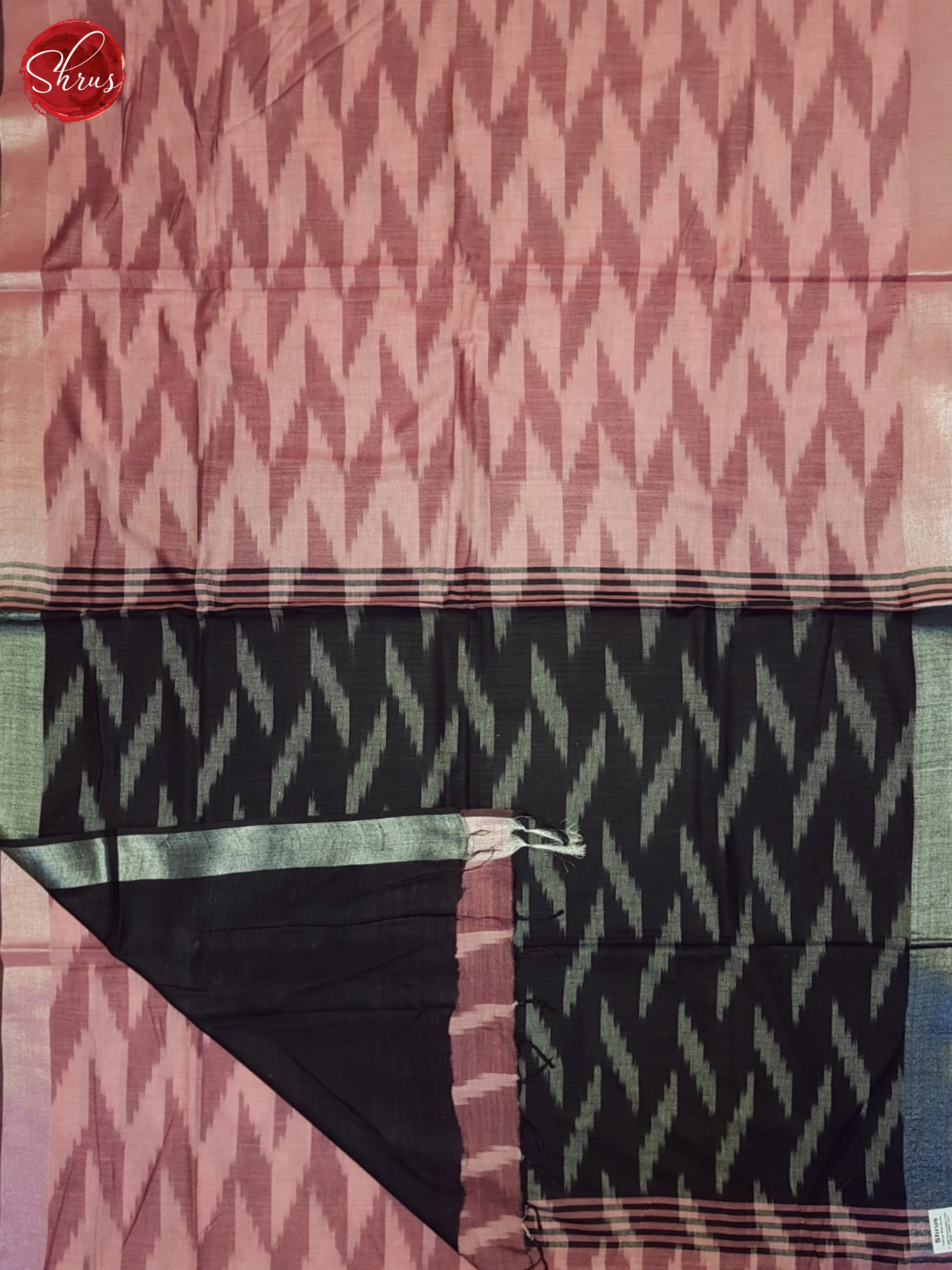 Pink & Black- Semi Ikkat Saree - Shop on ShrusEternity.com
