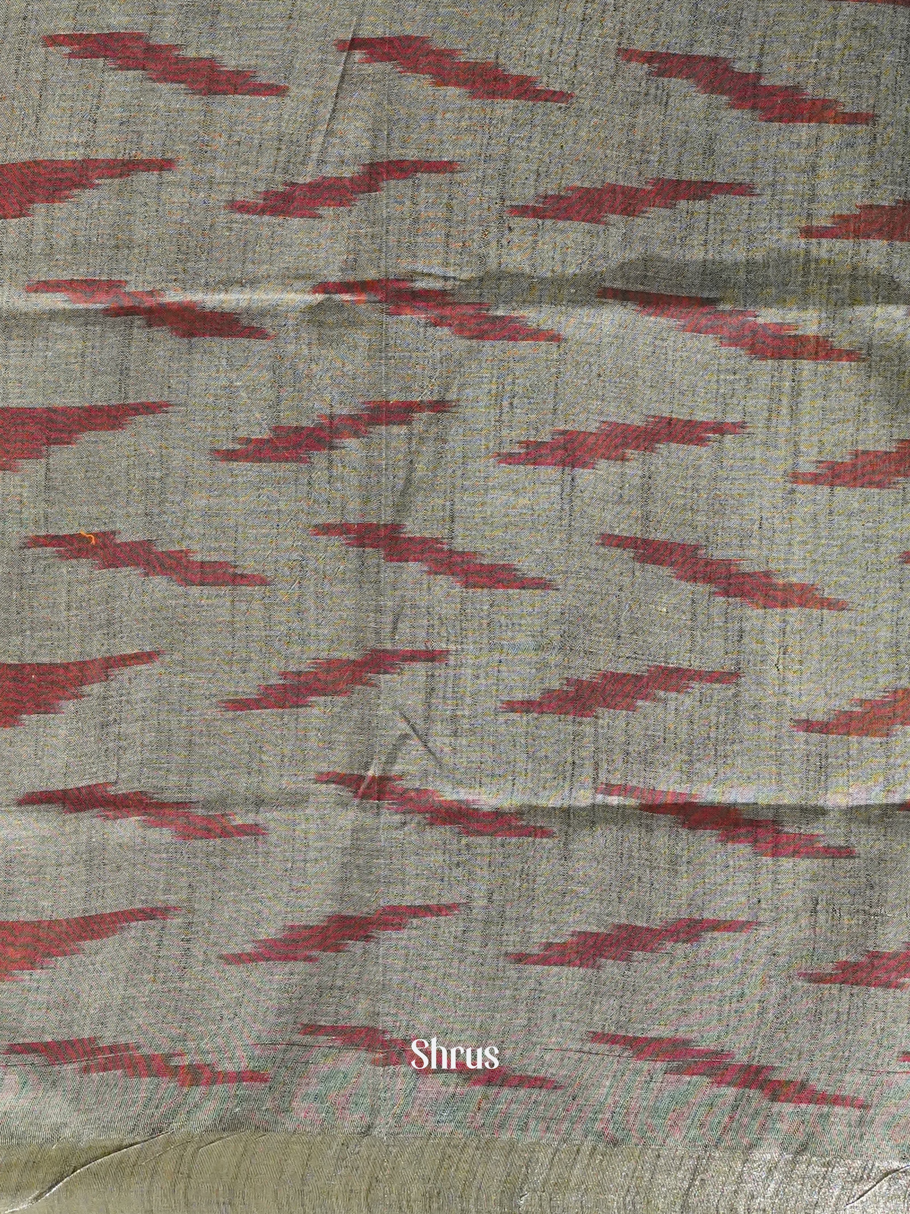 Blue And Grey-Semi ikkat saree - Shop on ShrusEternity.com