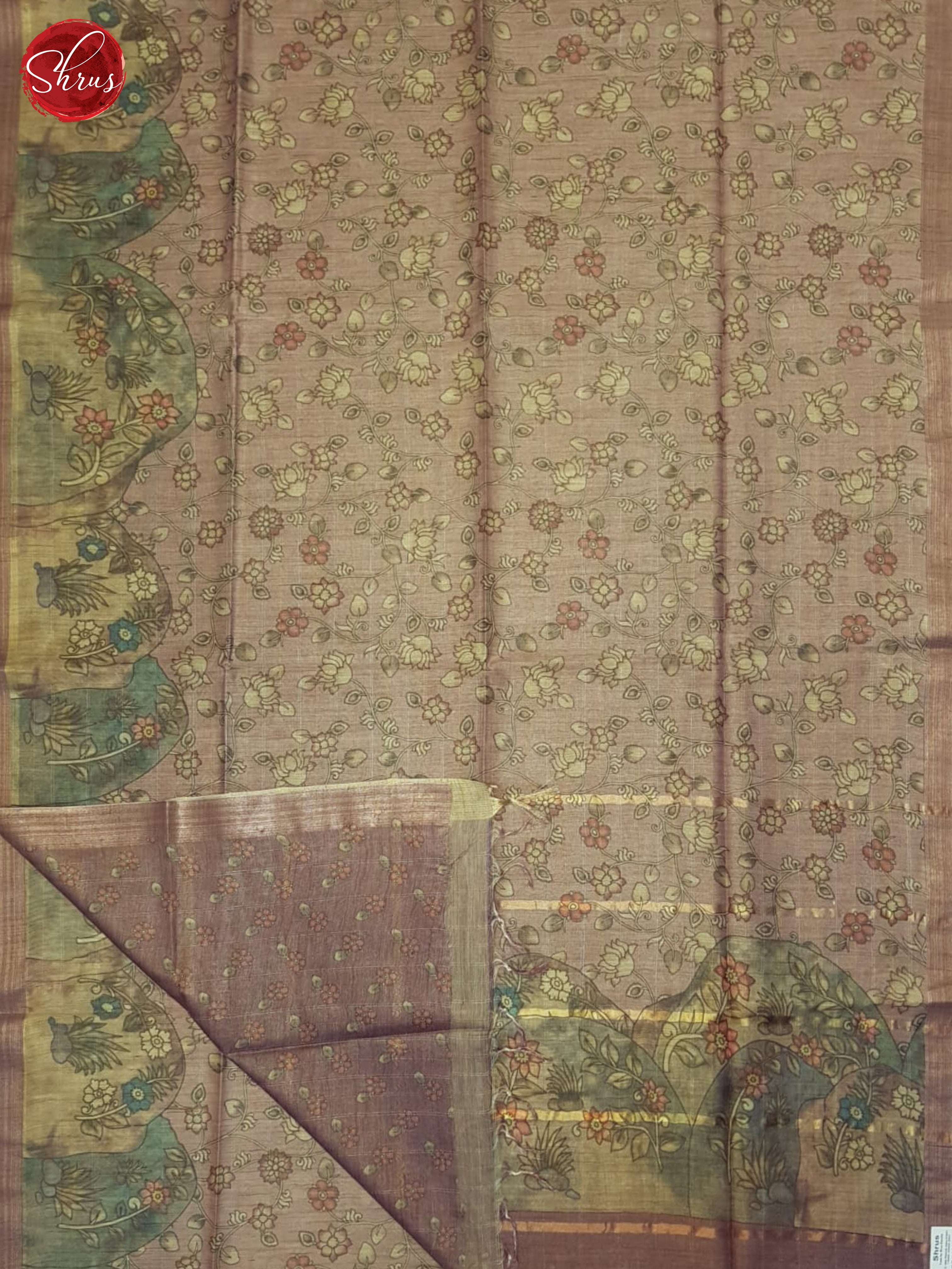 Dusty Onion Pink(Single Tone)- Semi Tussar Saree - Shop on ShrusEternity.com