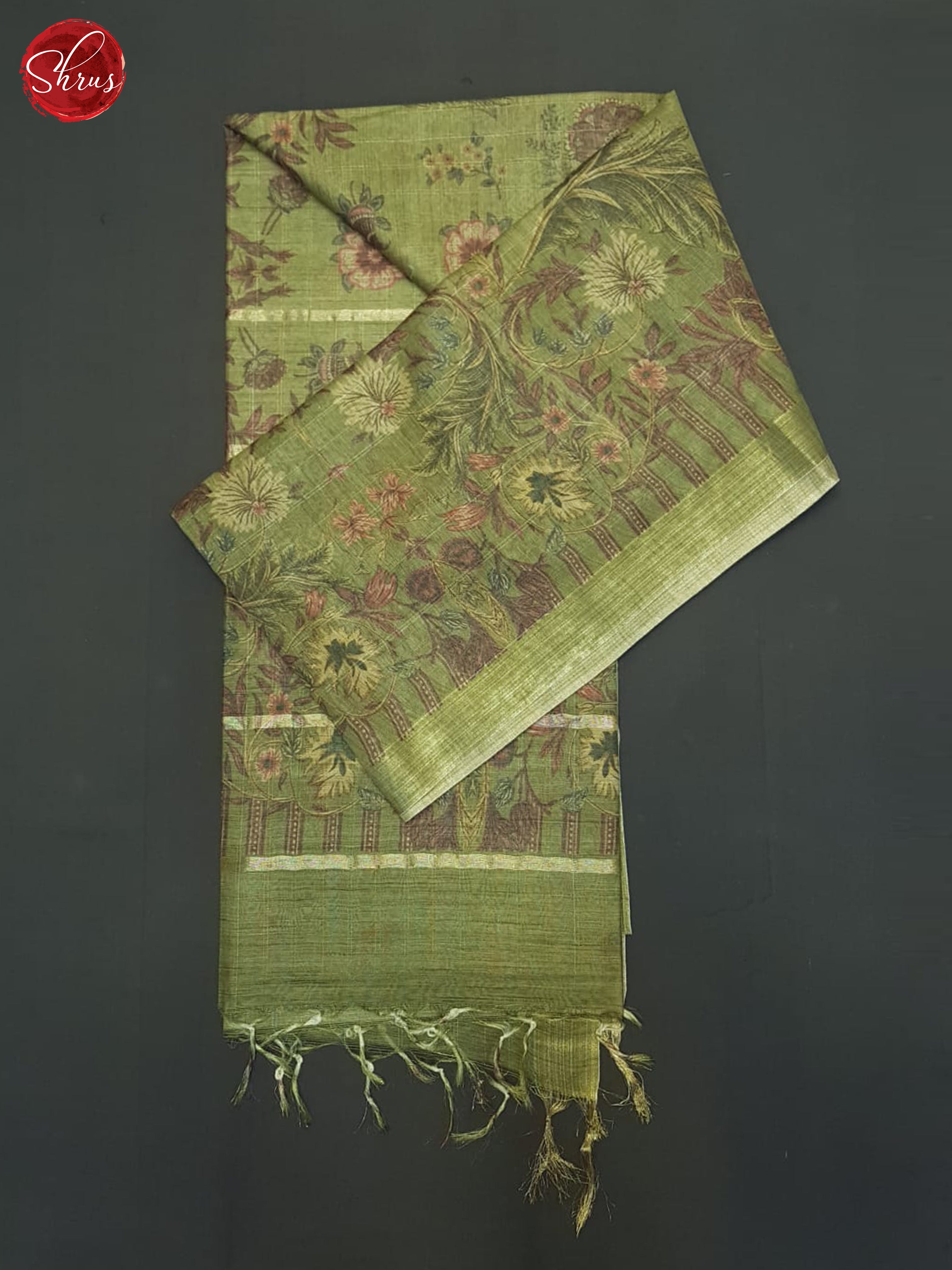 Green - Semi Tussar Saree - Shop on ShrusEternity.com