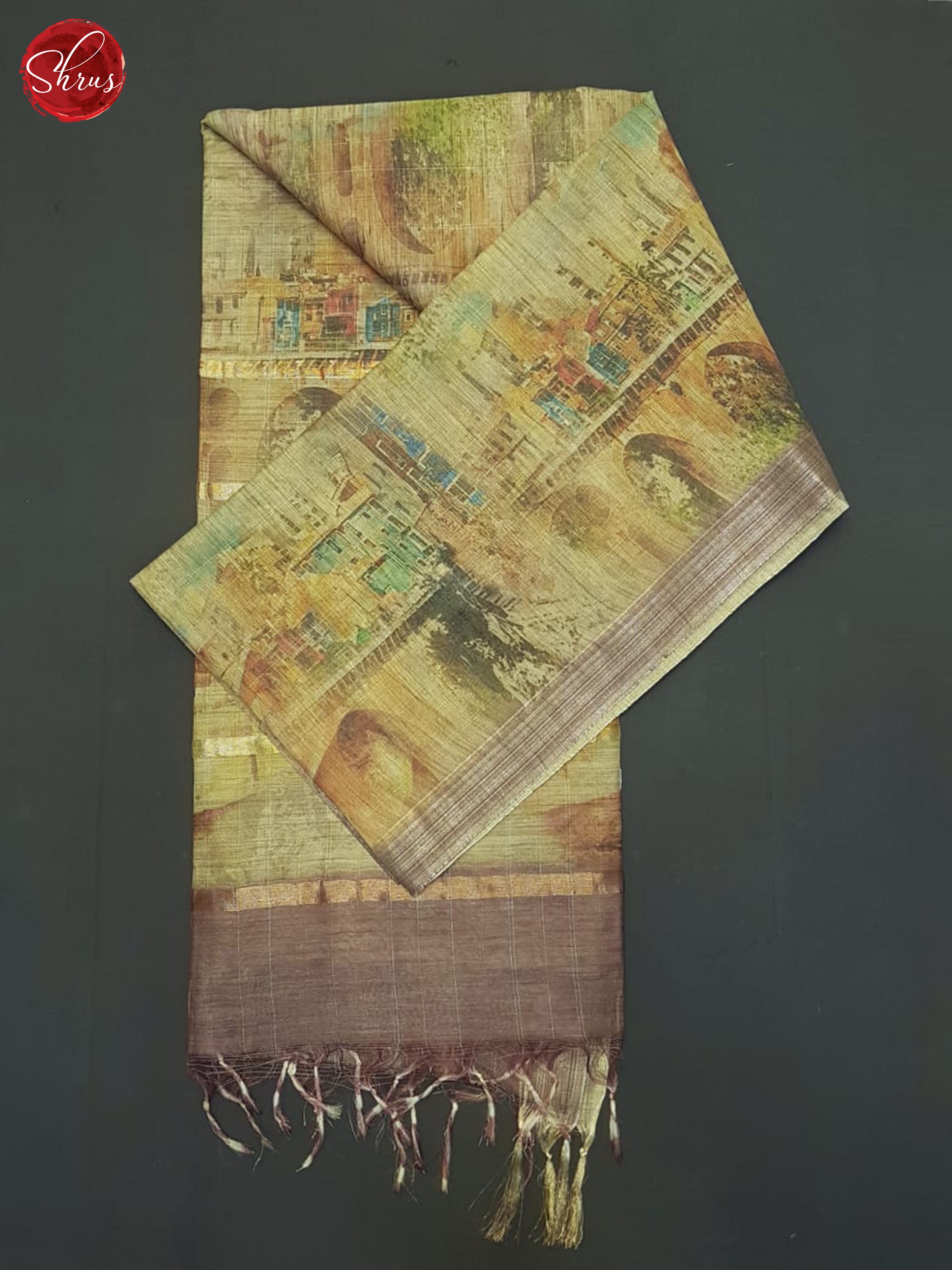 Beige And Dusty Lavender- Semi Tussar Saree - Shop on ShrusEternity.com