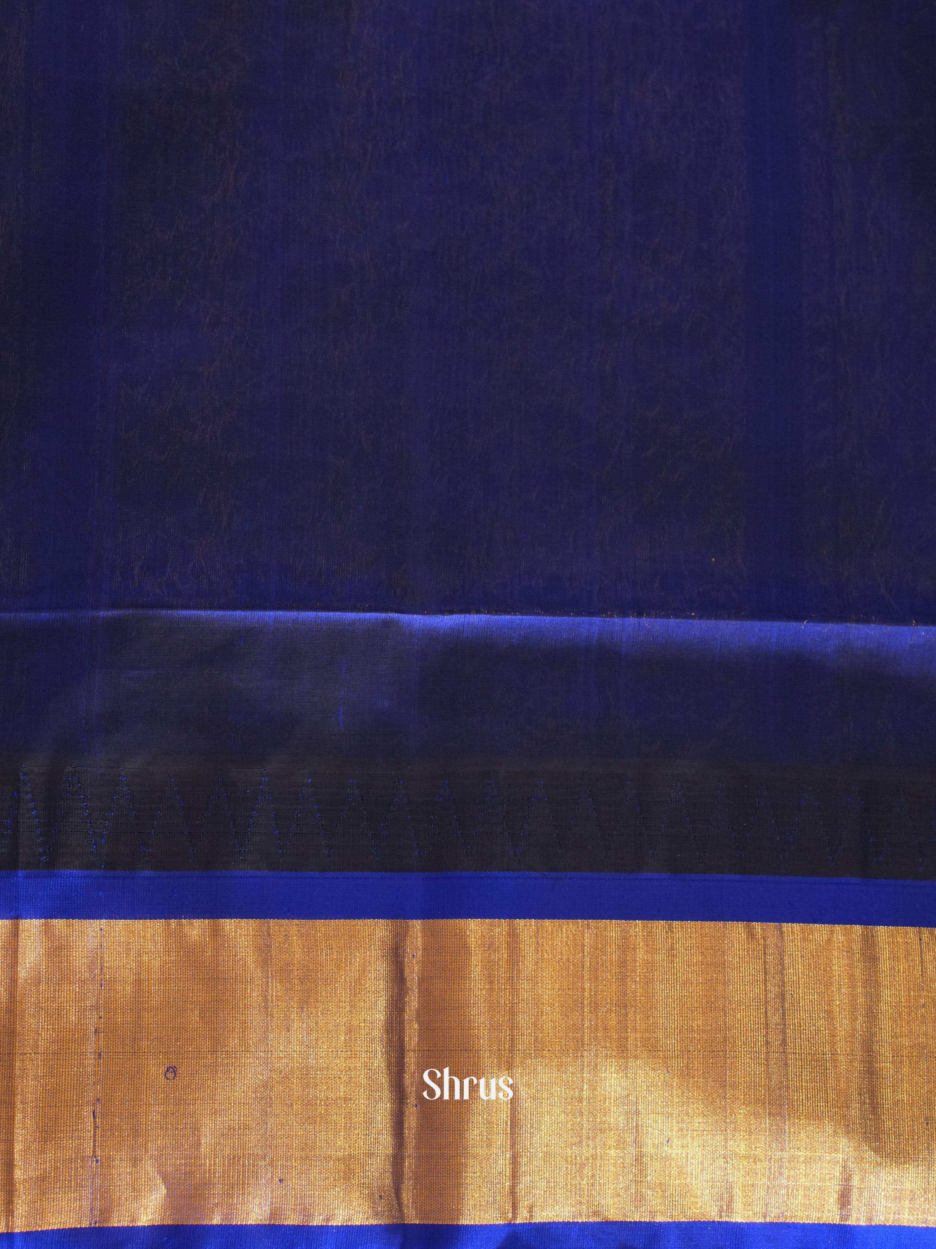 Teal and Blue-Silk cotton Saree - Shop on ShrusEternity.com