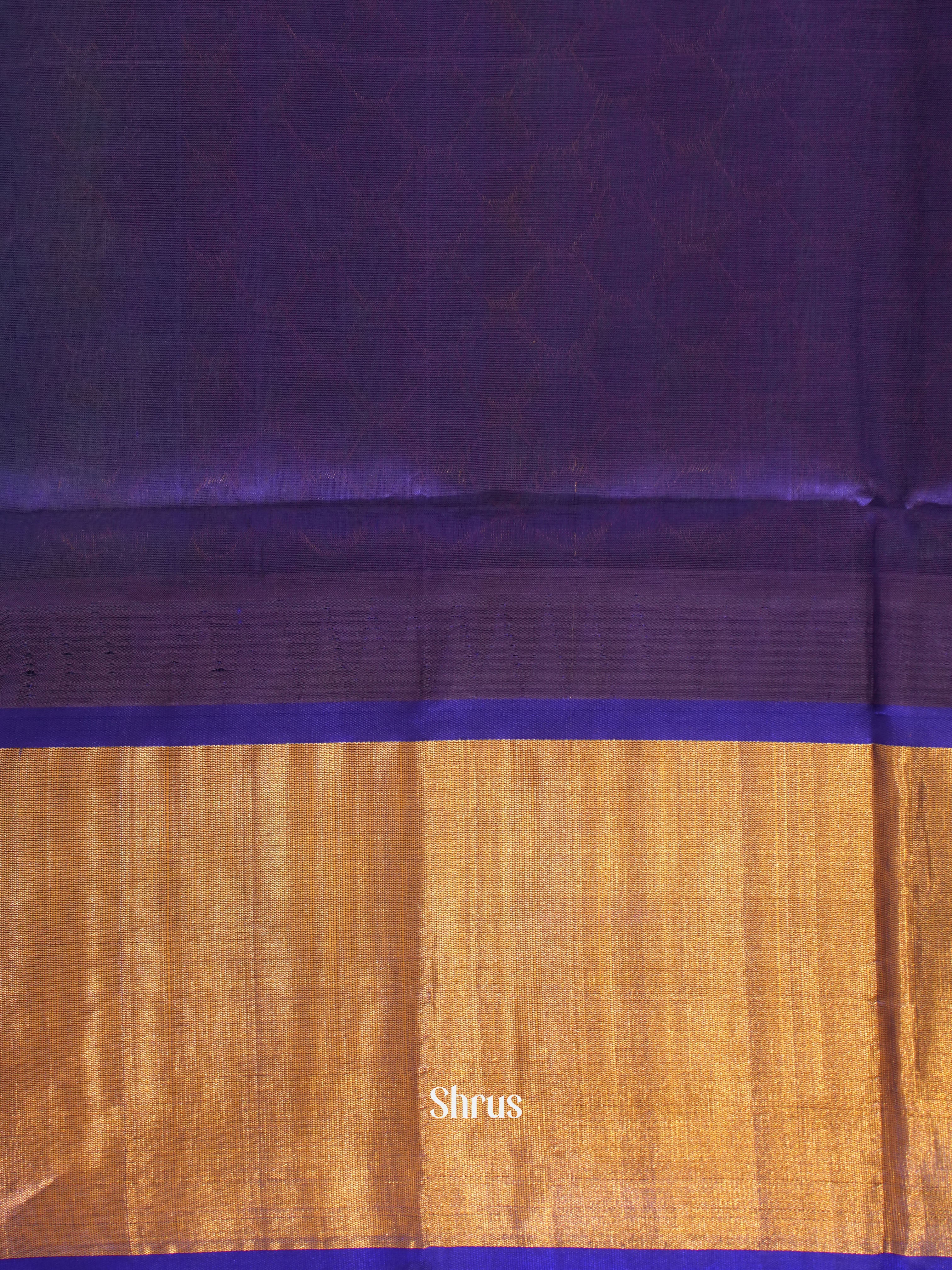 Blue And dark blue-Silk cotton saree - Shop on ShrusEternity.com