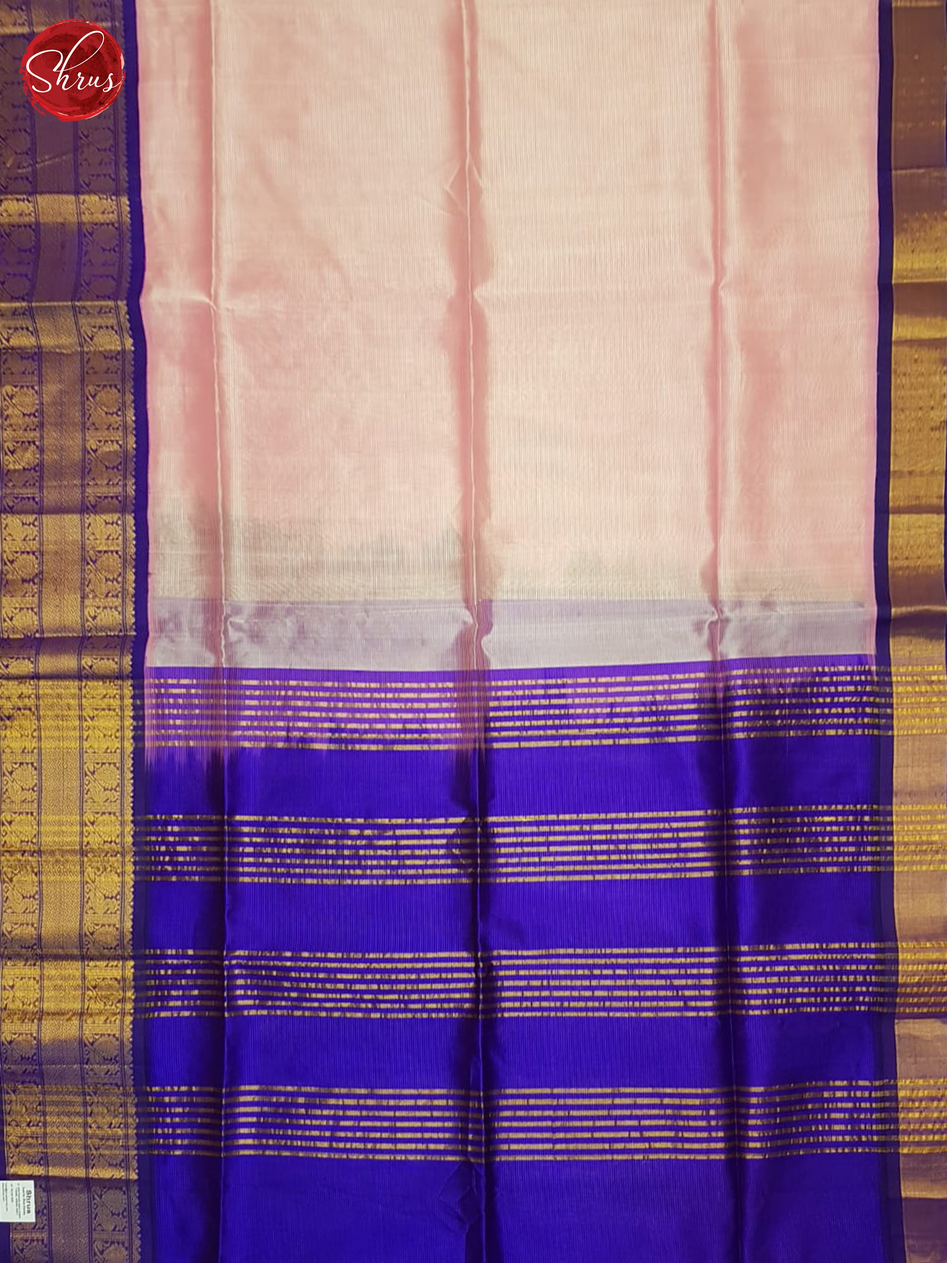 Pink And Blue-Silk cotton saree - Shop on ShrusEternity.com