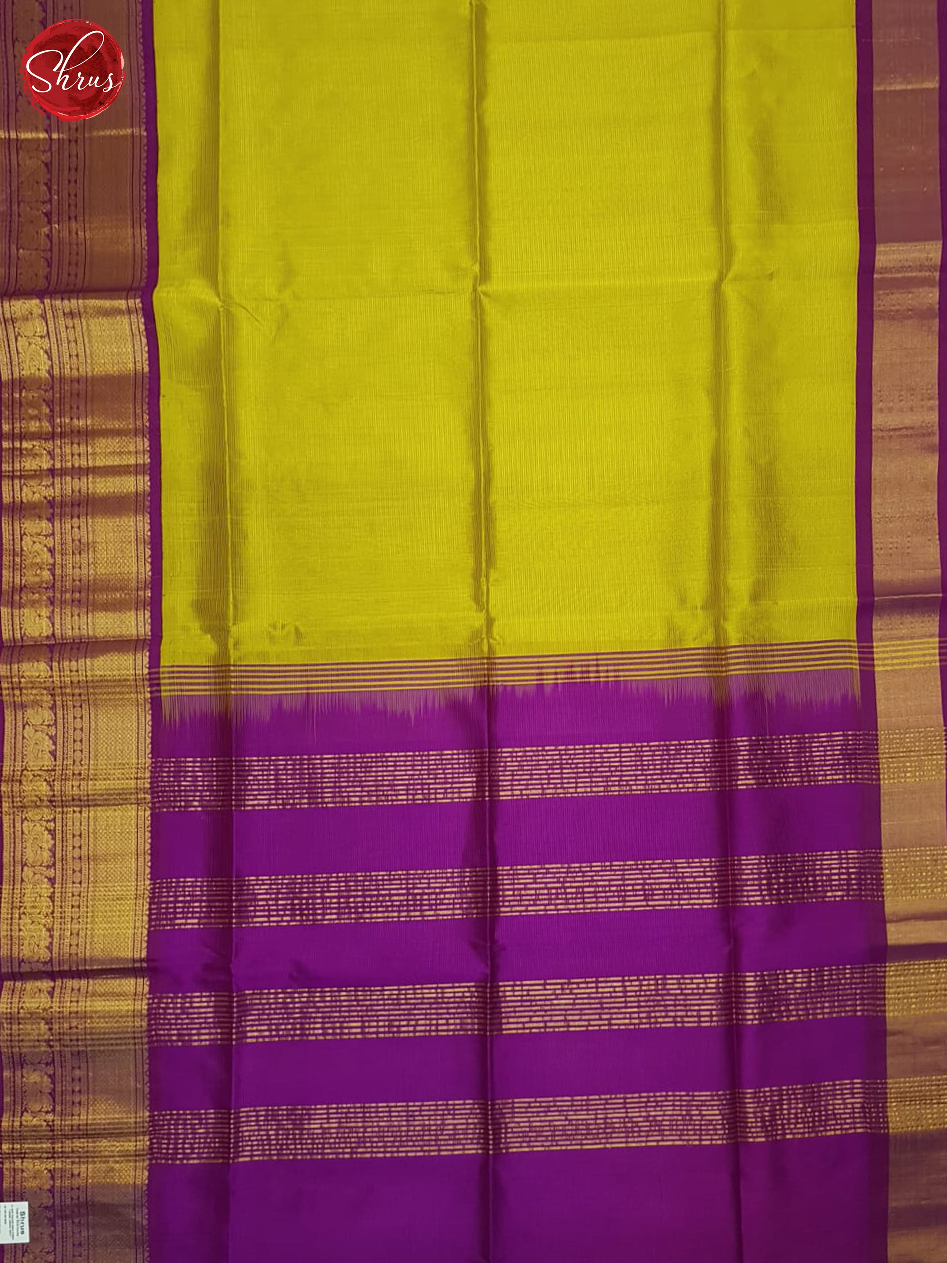 Green And Purple-Silk Cotton saree - Shop on ShrusEternity.com