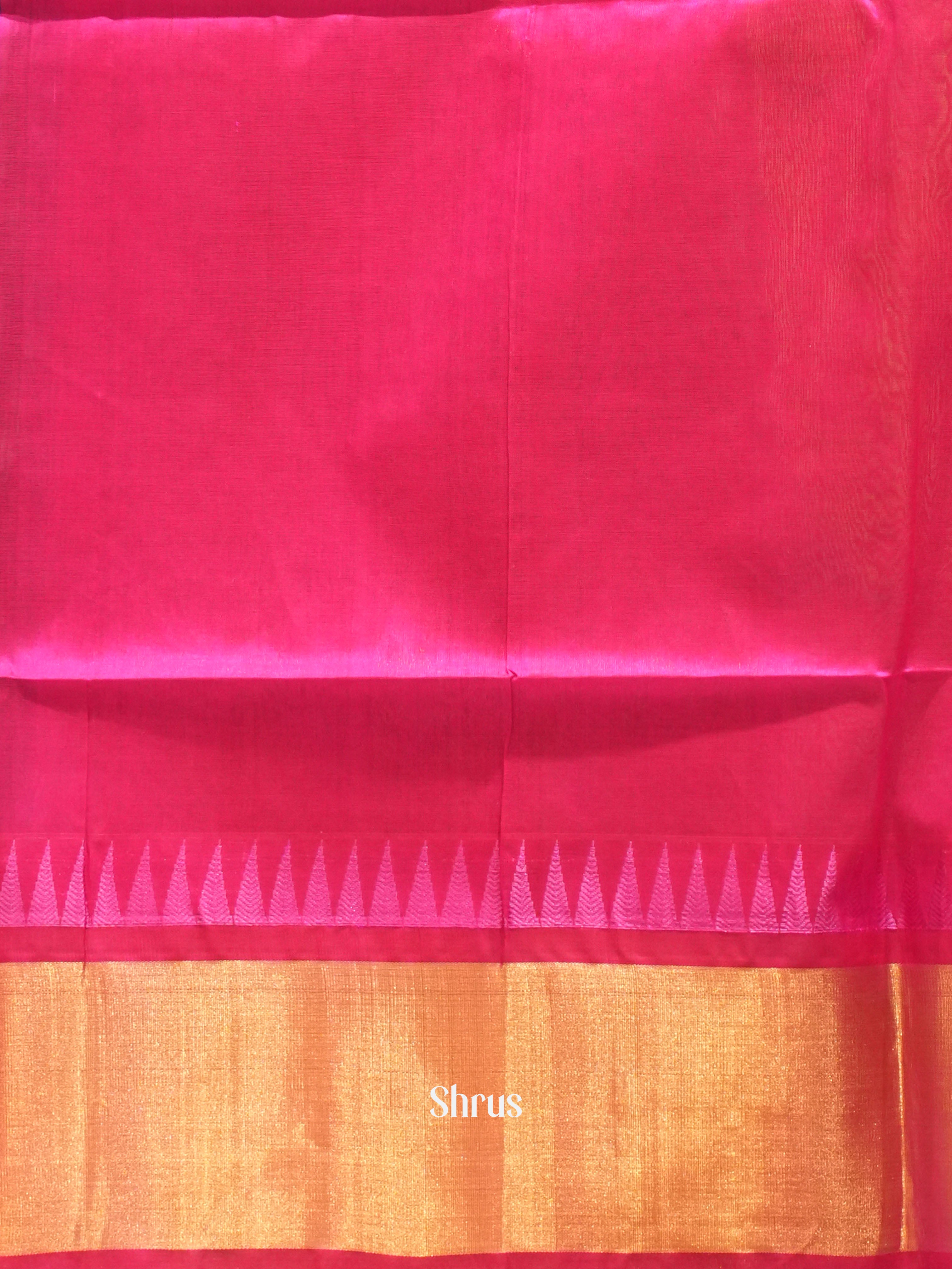 Blue And Pink-Silk cotton saree - Shop on ShrusEternity.com