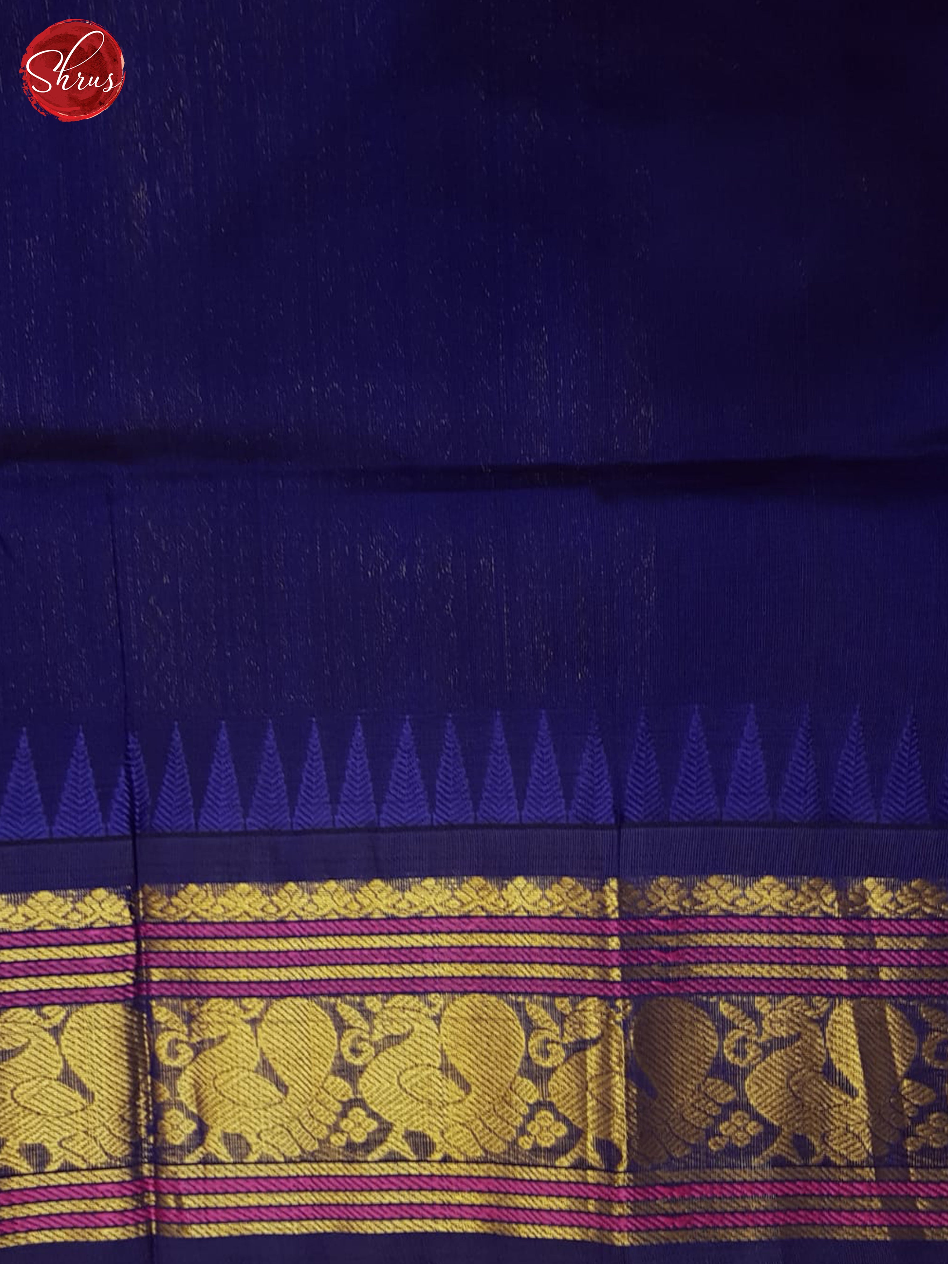 Green And Blue-Silk cotton saree - Shop on ShrusEternity.com