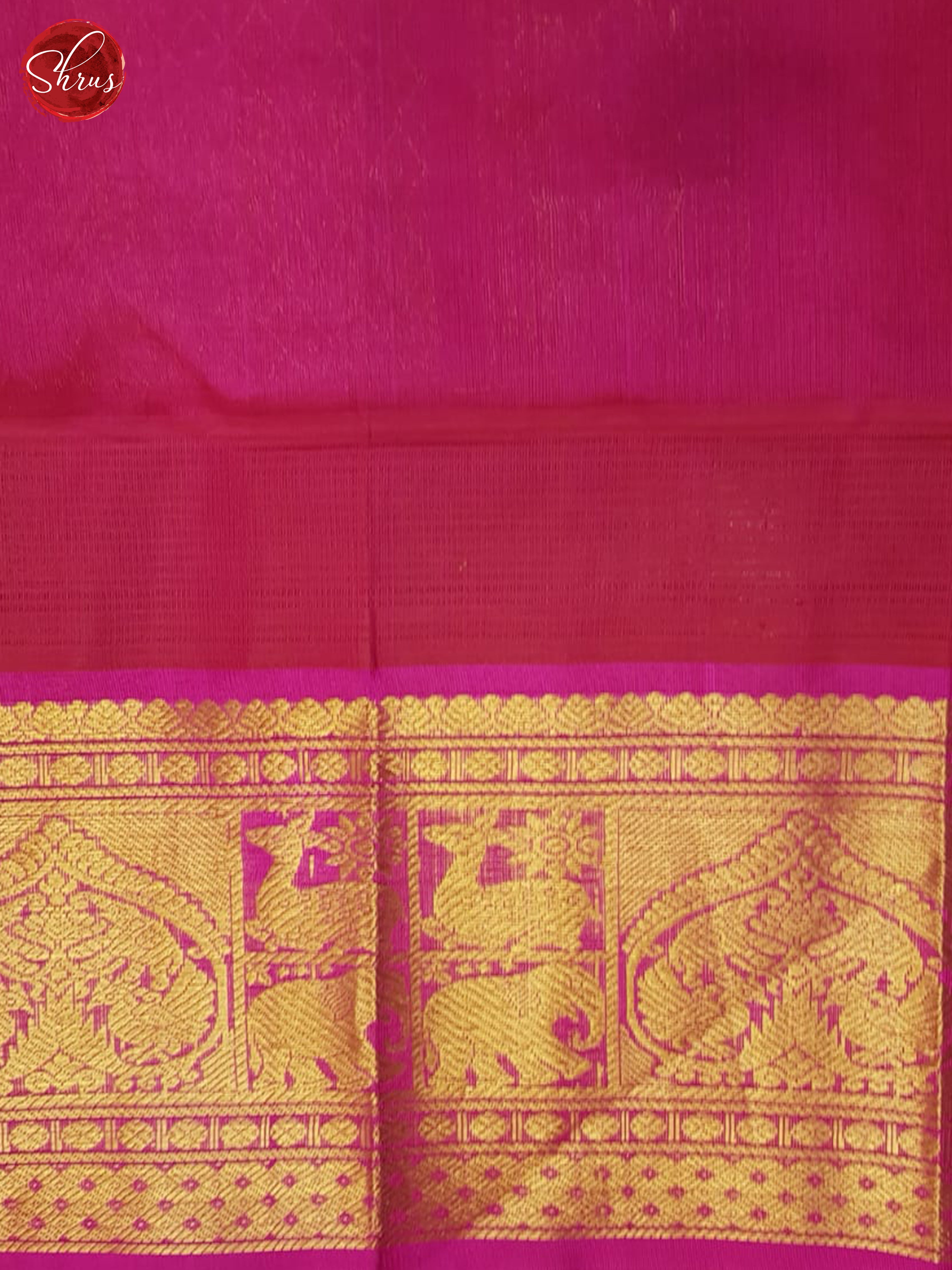 Green And Pink-Silk cotton saree - Shop on ShrusEternity.com