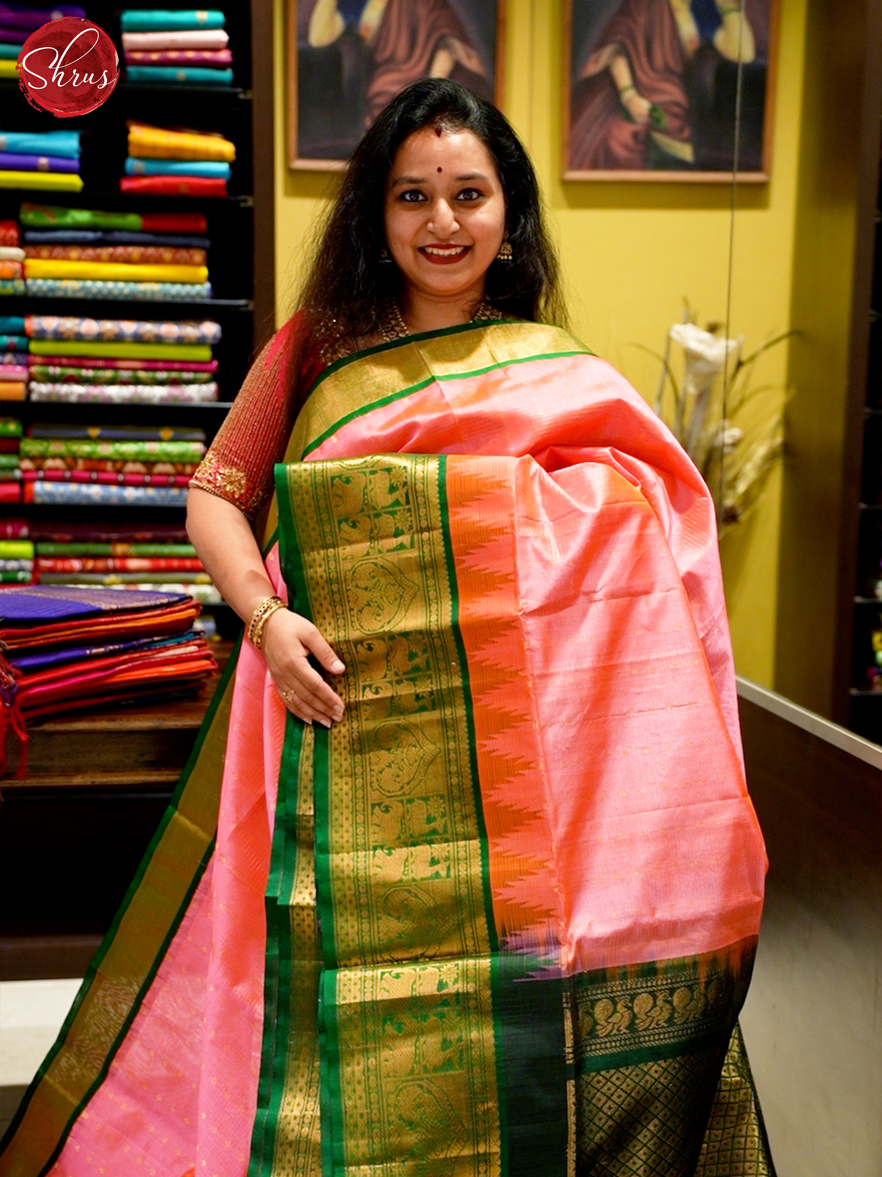 Pink And Green - Silk Cotton - Shop on ShrusEternity.com