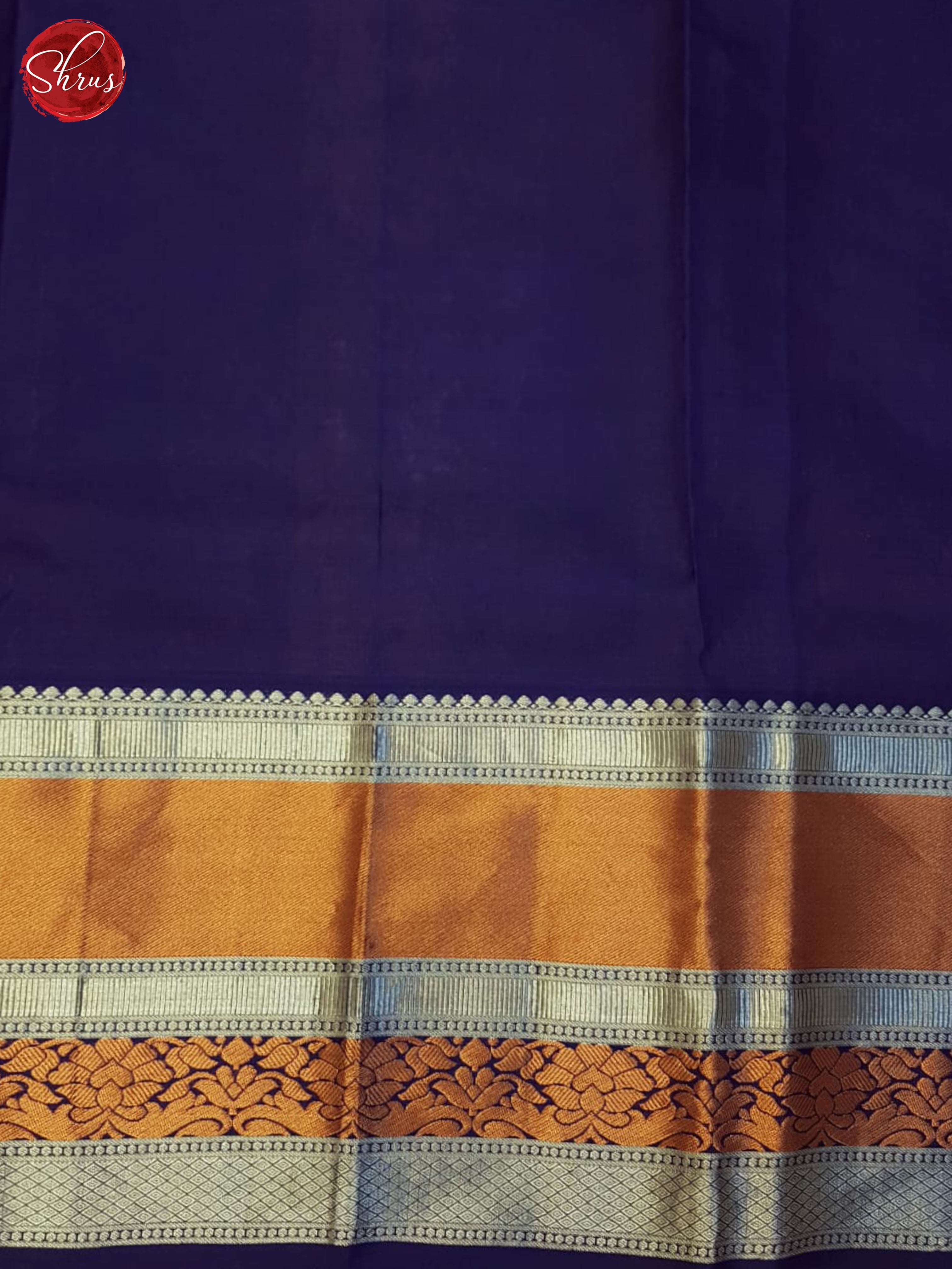Peach Pink & Blue - kanchipuram Silk Saree - Shop on ShrusEternity.com