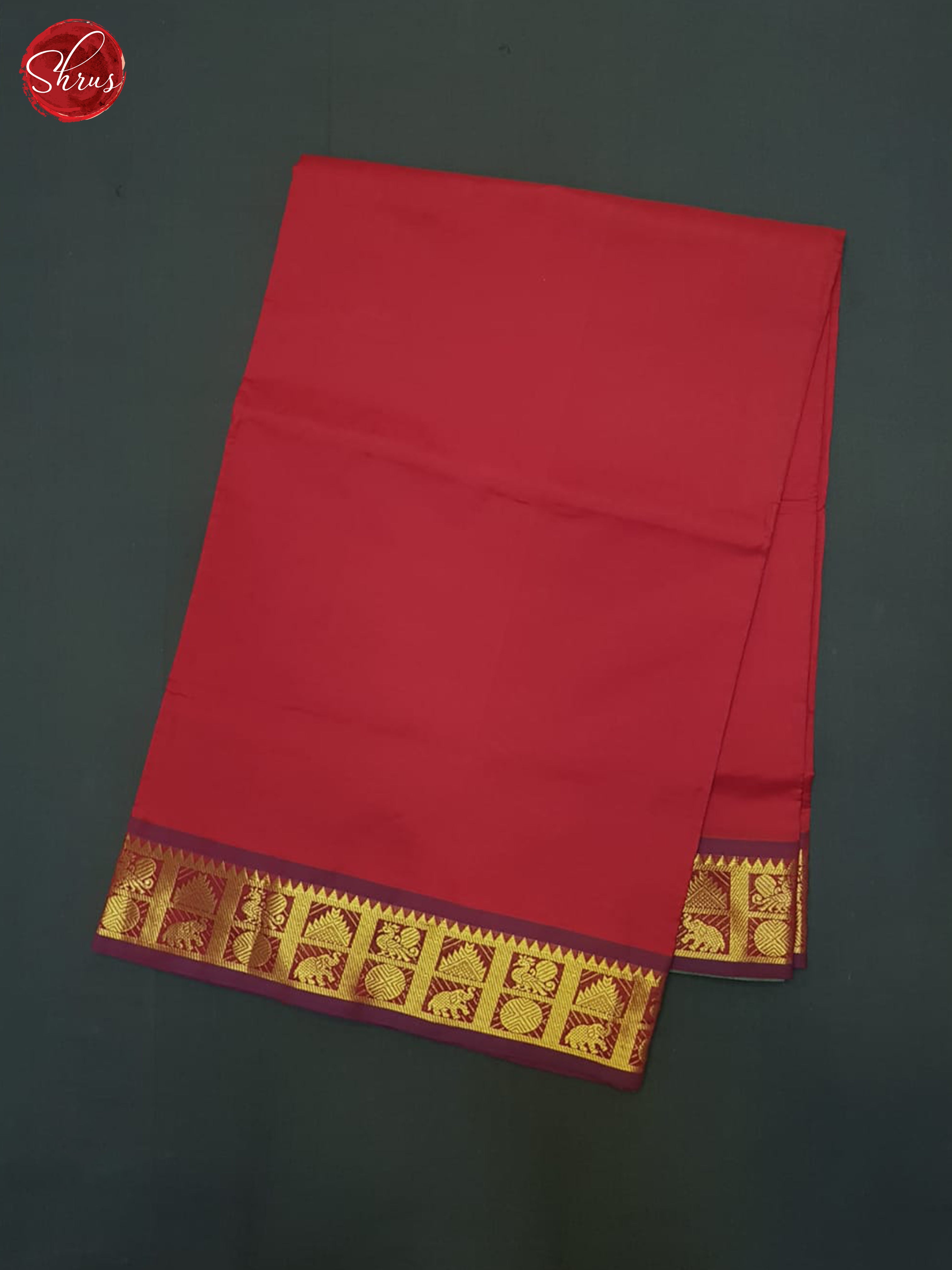 Red And Green- Kanchipuram Madisar Silk Saree(9 Yards) - Shop on ShrusEternity.com