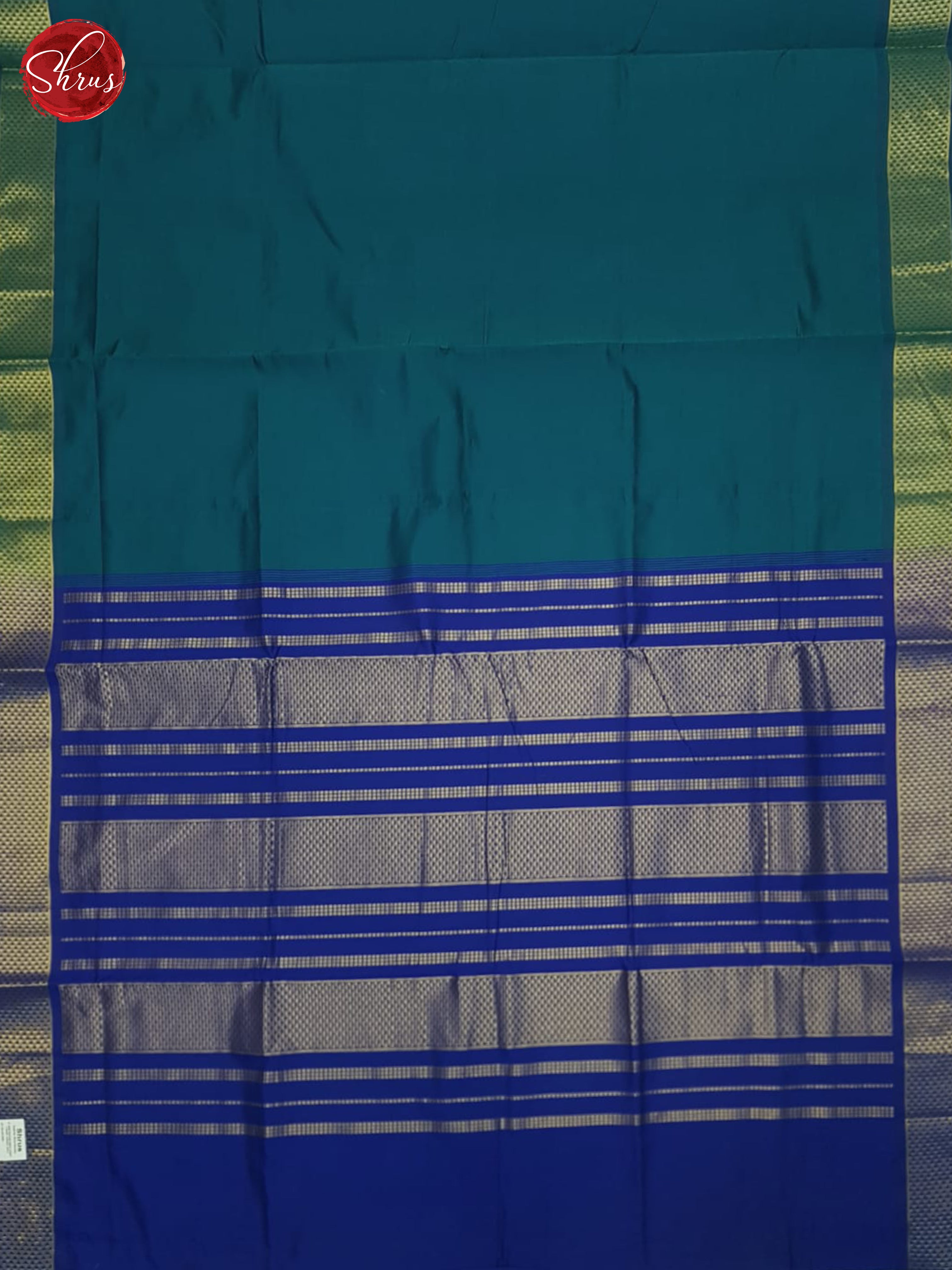 Peacock Neck And Blue- Kanchipuram (9yards) Silk Saree - Shop on ShrusEternity.com