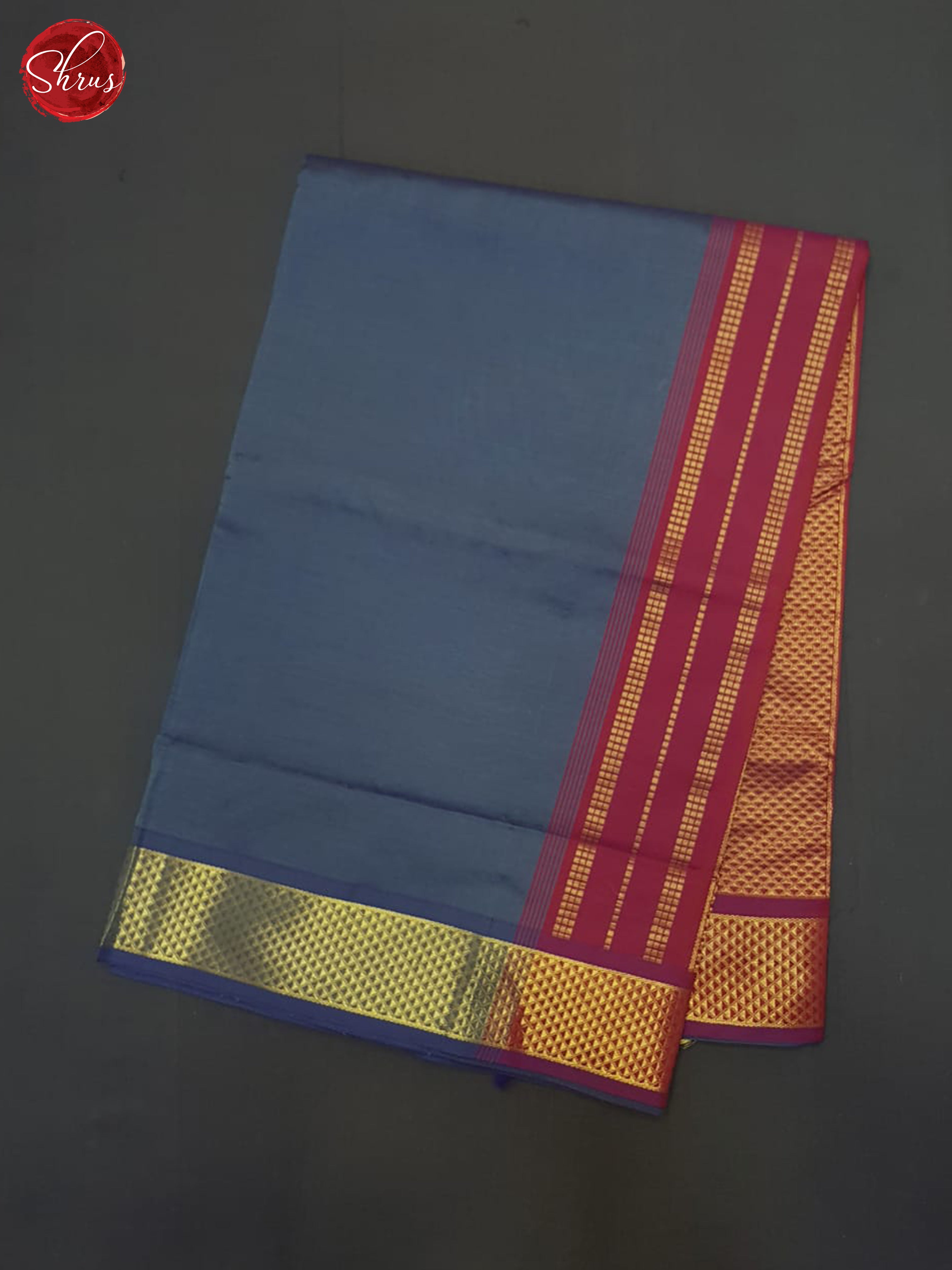 Grey And Maroon- Kanchipuram Madisar SIlk Saree(9 Yard) - Shop on ShrusEternity.com