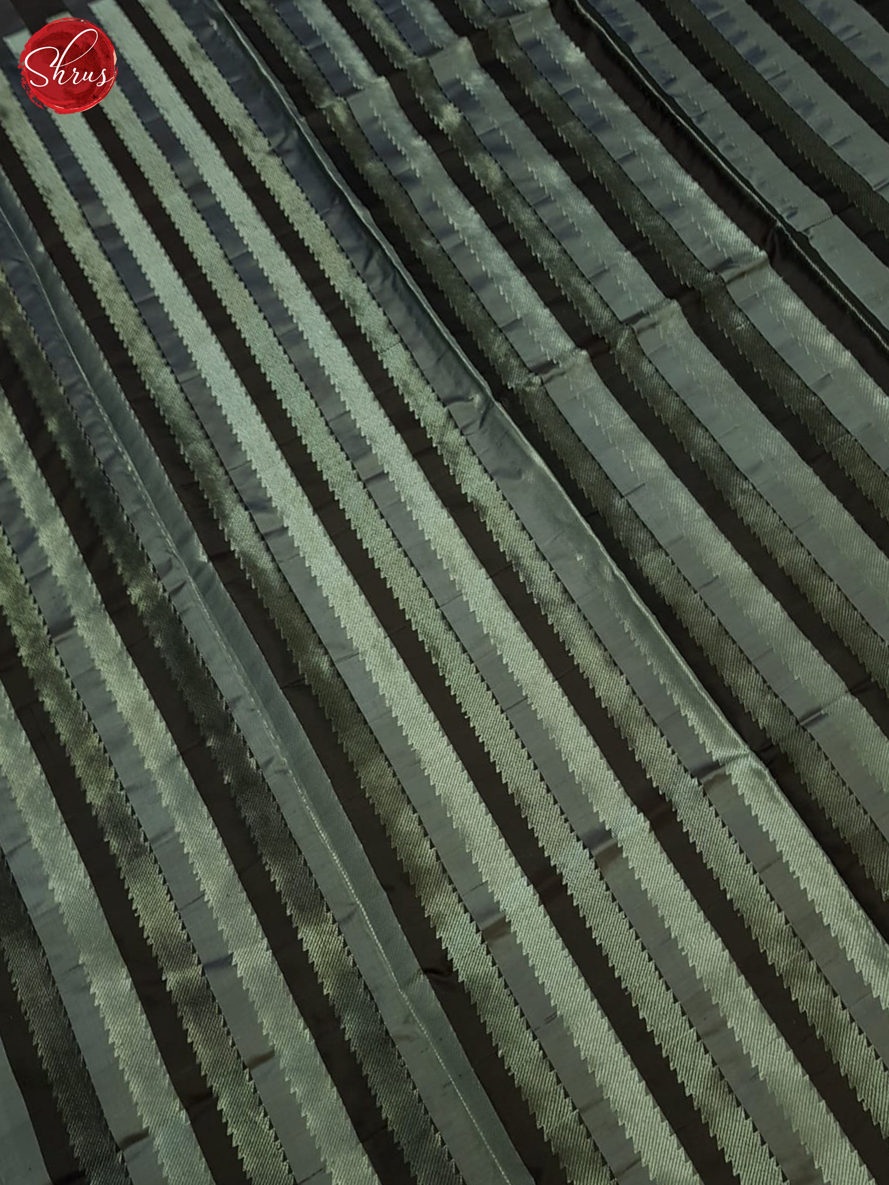 Grey And Black- Soft Silk Saree-3