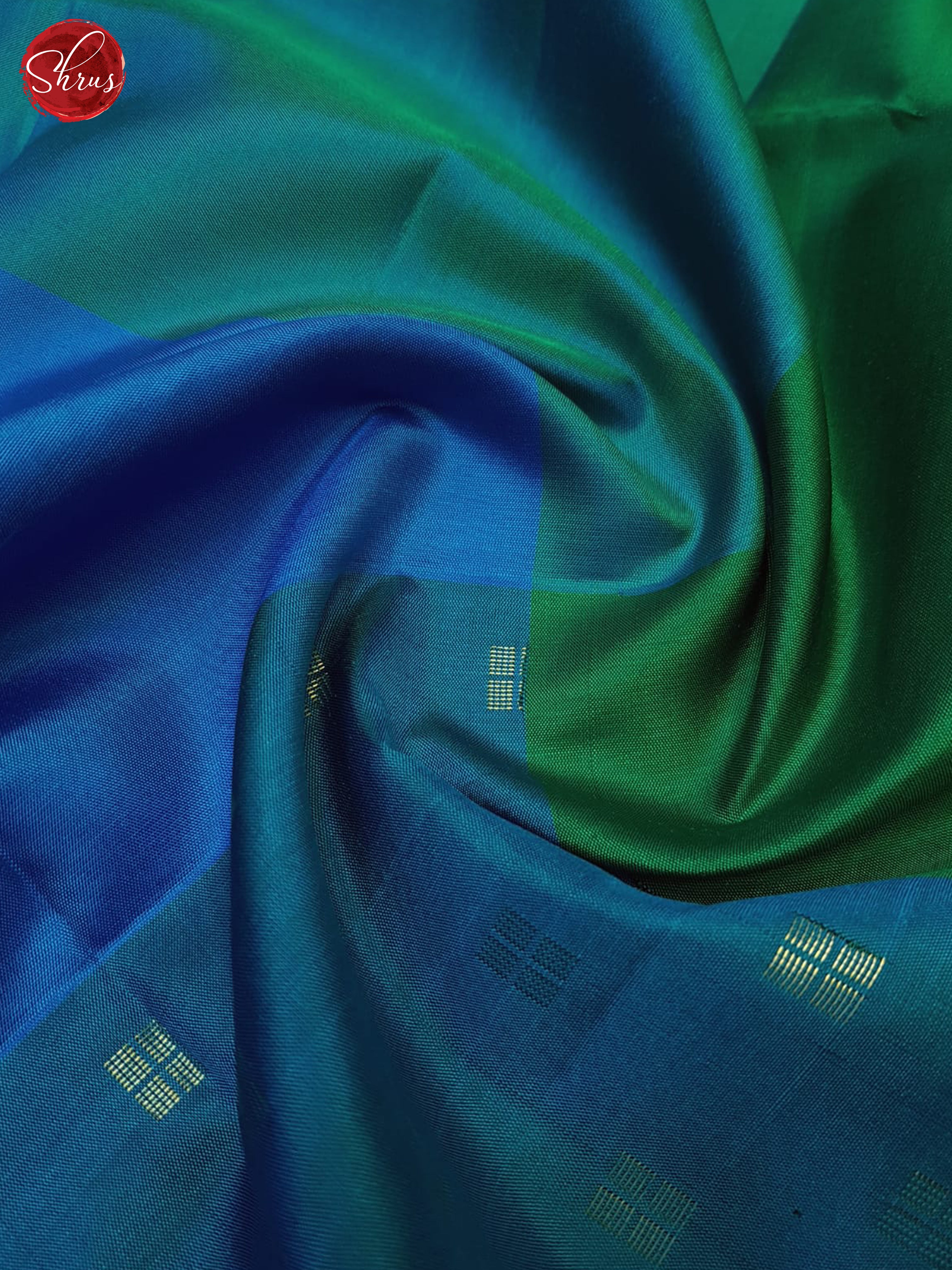 Green And Blue- Soft Silk Saree - Shop on ShrusEternity.com