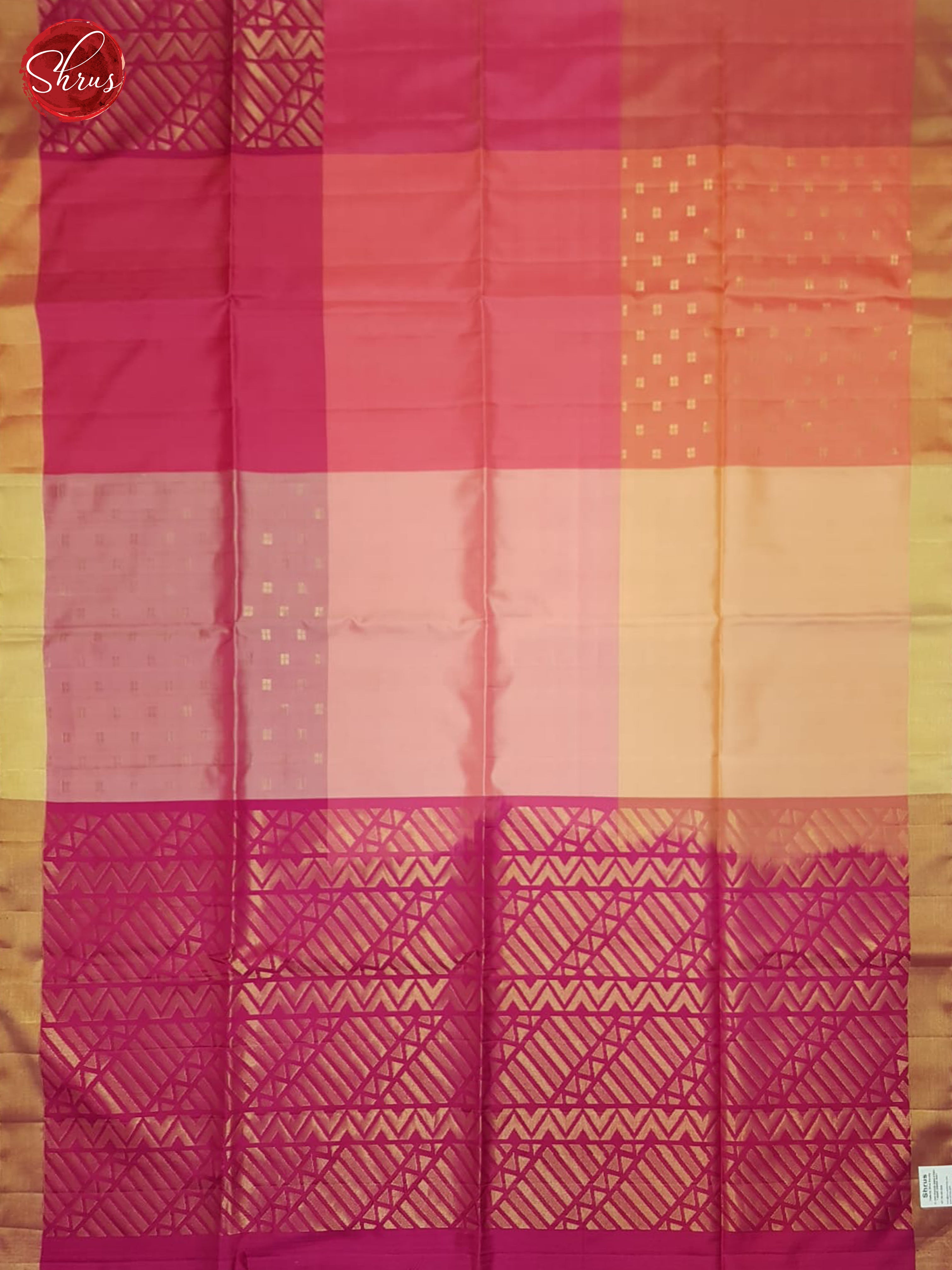 Peach And Pink- Soft Silk Saree - Shop on ShrusEternity.com