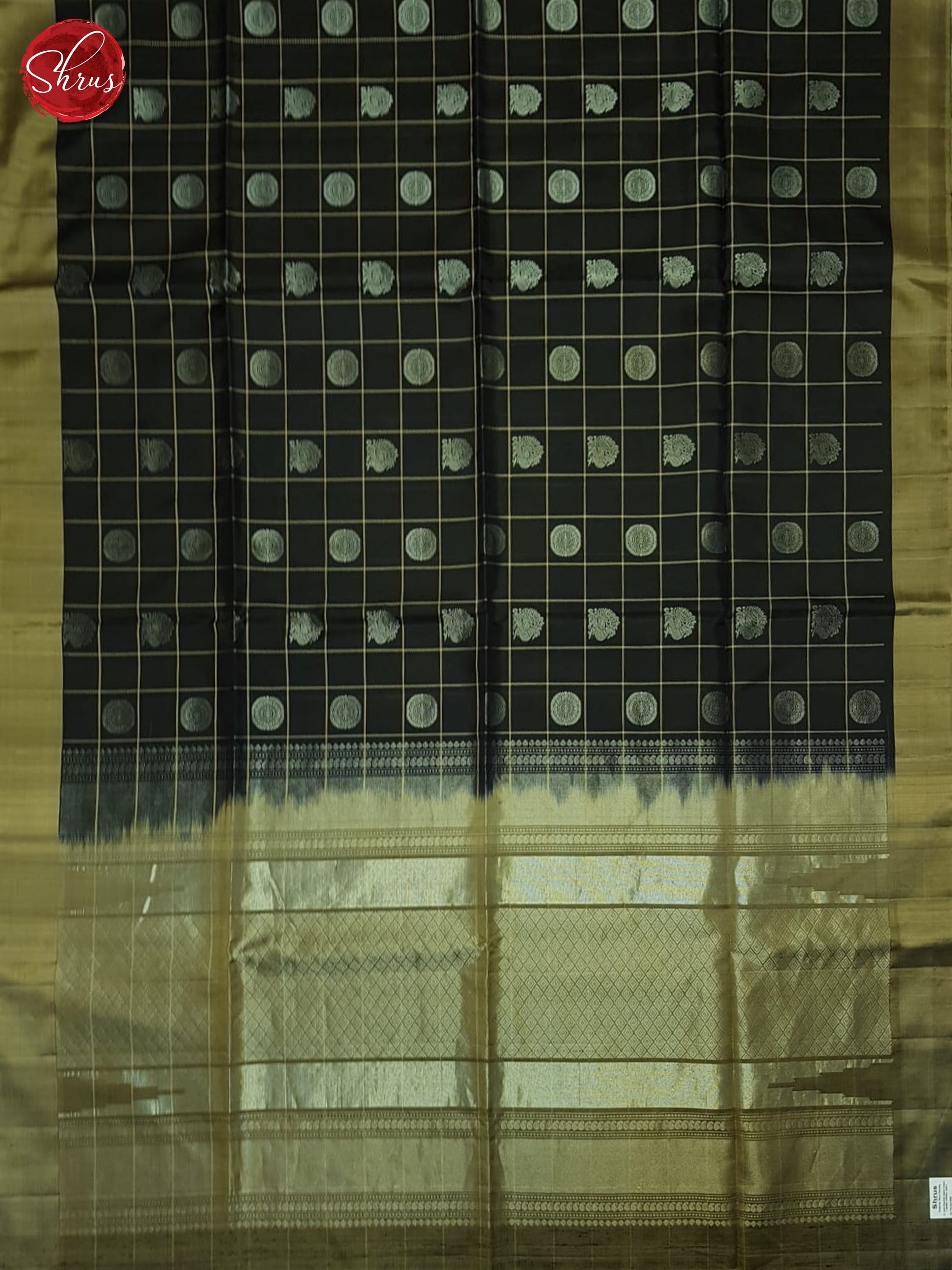 Black And Brown- Soft Silk Saree - Shop on ShrusEternity.com