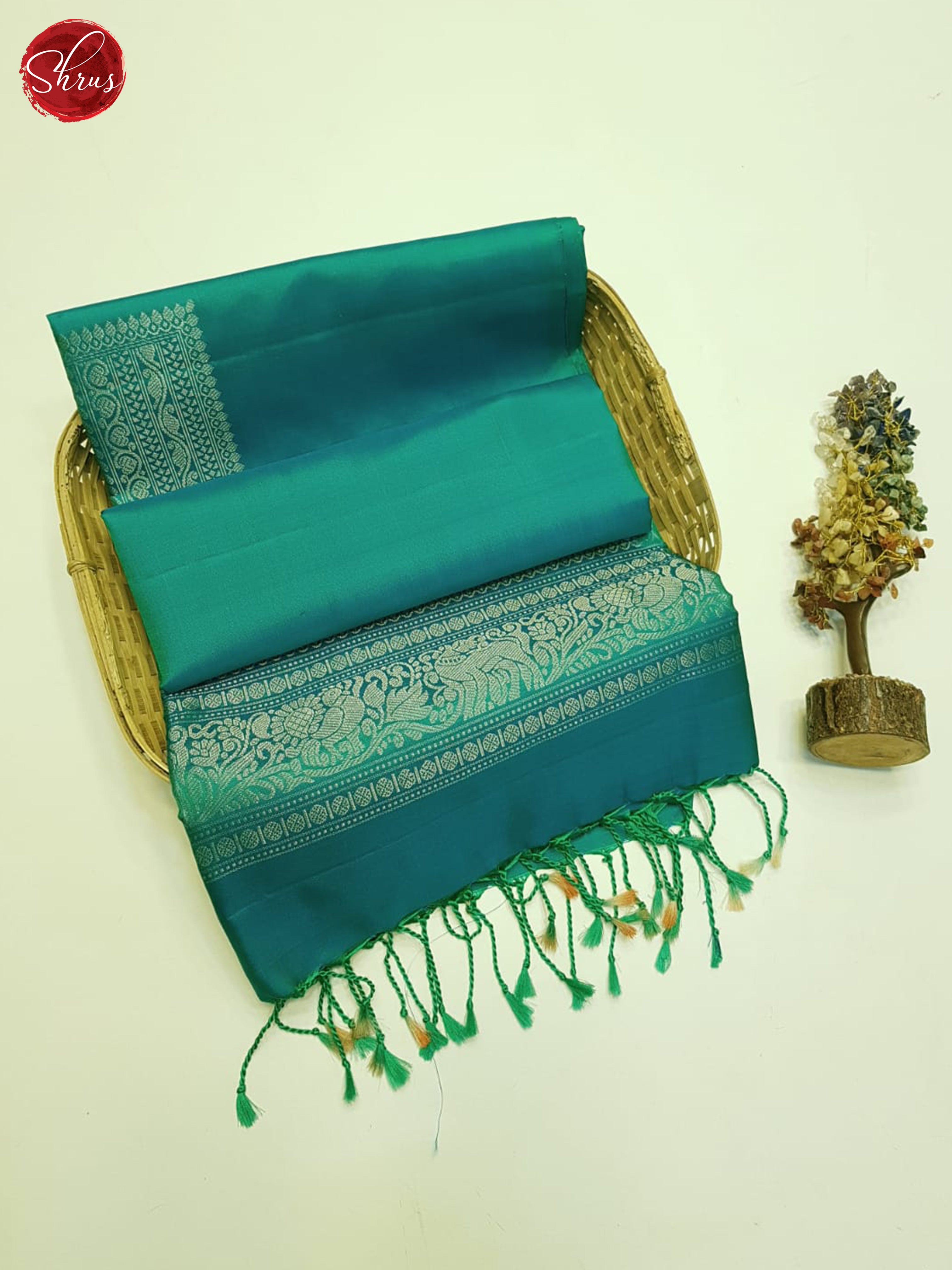 Blue(Single Tone)- Soft Silk Saree - Shop on ShrusEternity.com