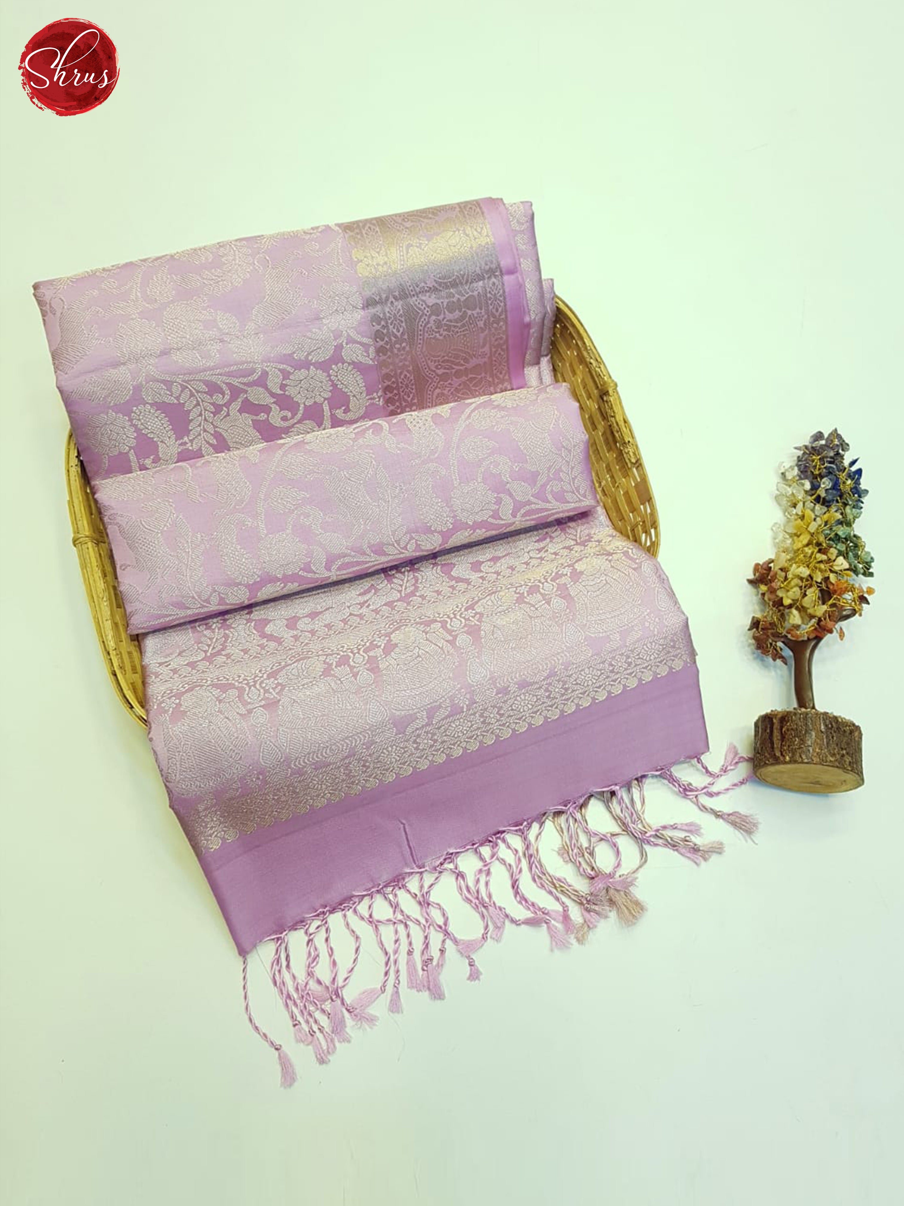 Lavender(single tone)-Soft silk saree - Shop on ShrusEternity.com