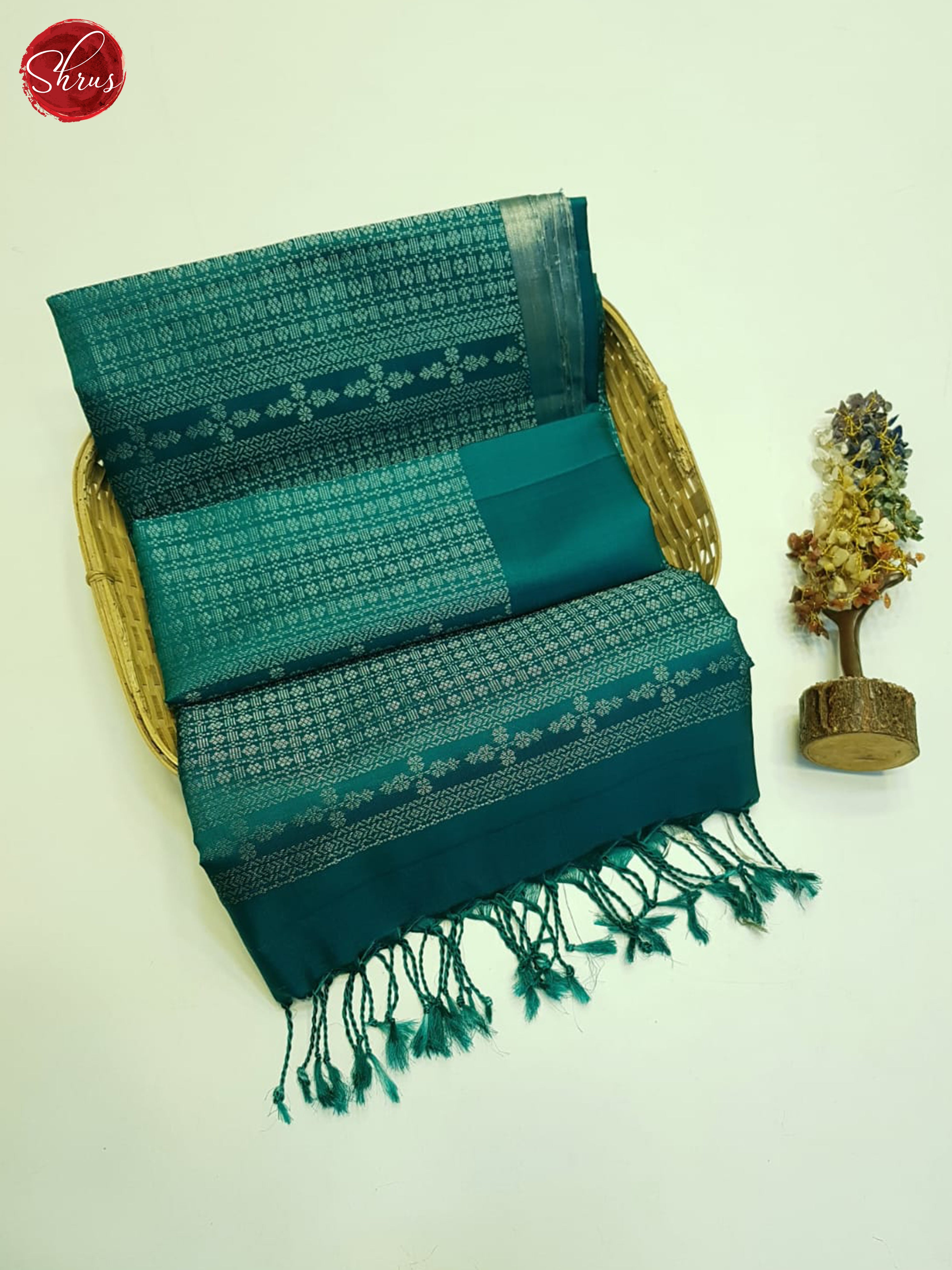 Green- Soft Silk Saree - Shop on ShrusEternity.com