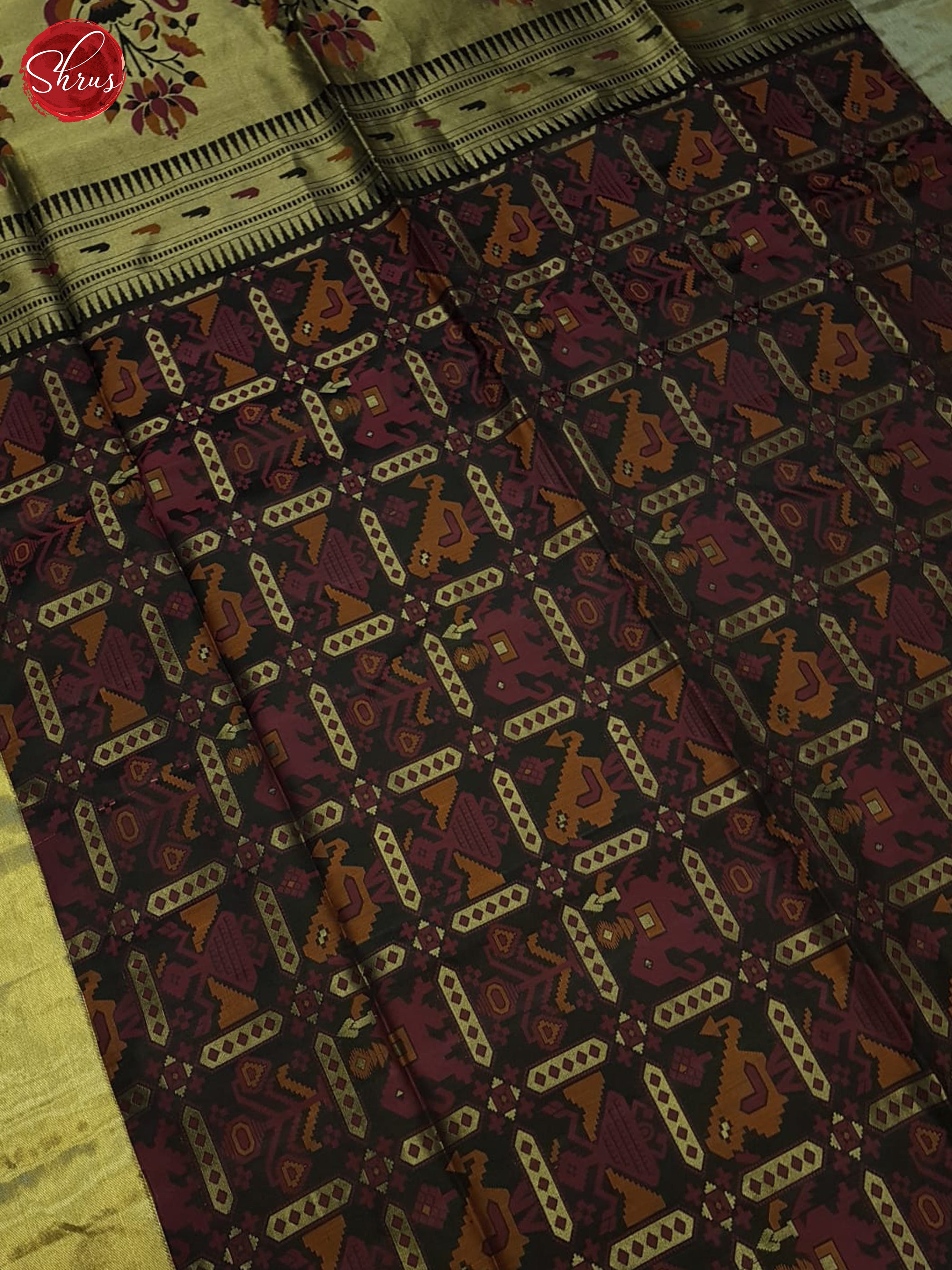 Black(Single Tone)- Soft silk Saree - Shop on ShrusEternity.com