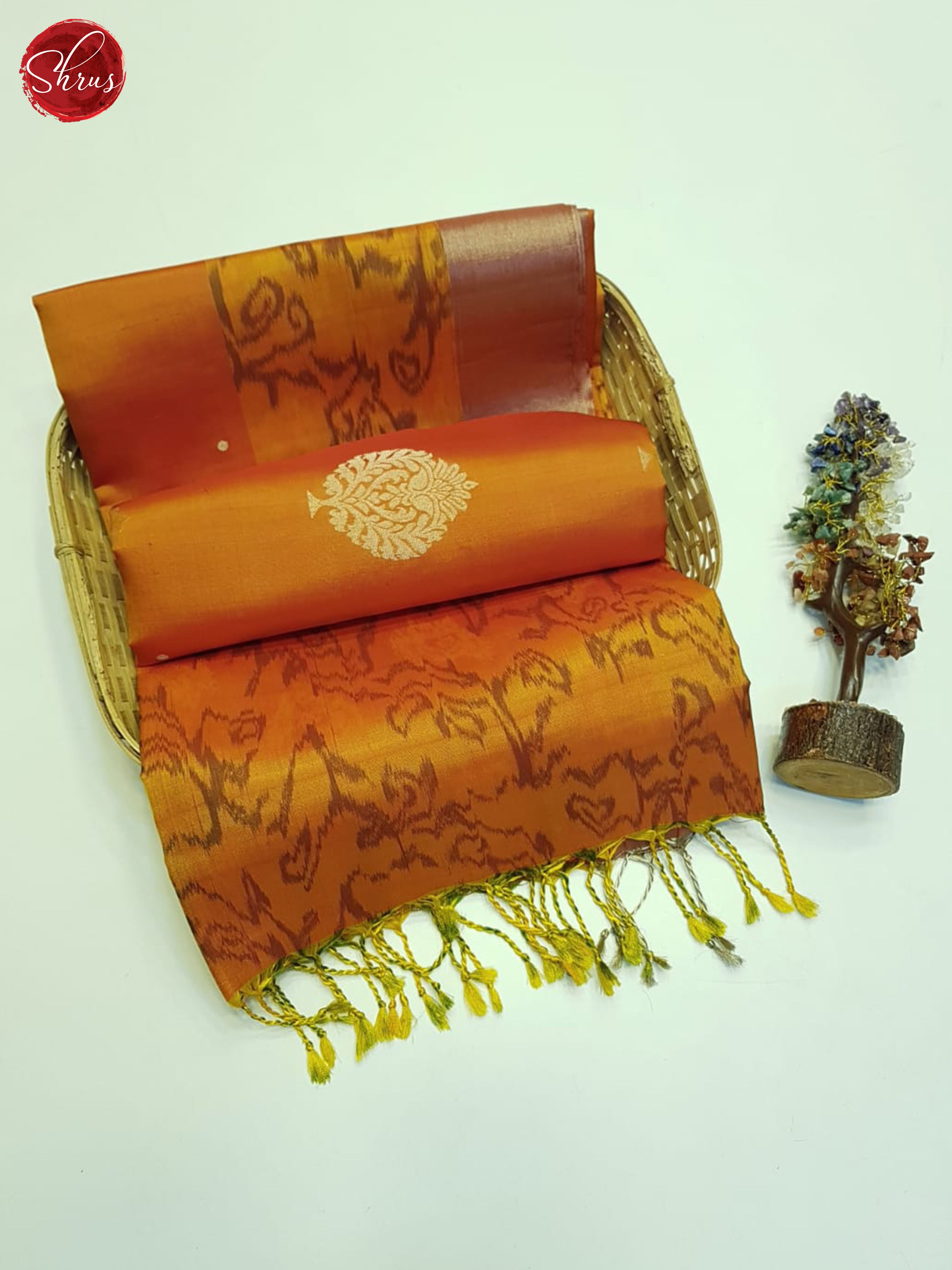 Orange(Single tone)-Soft silk saree - Shop on ShrusEternity.com