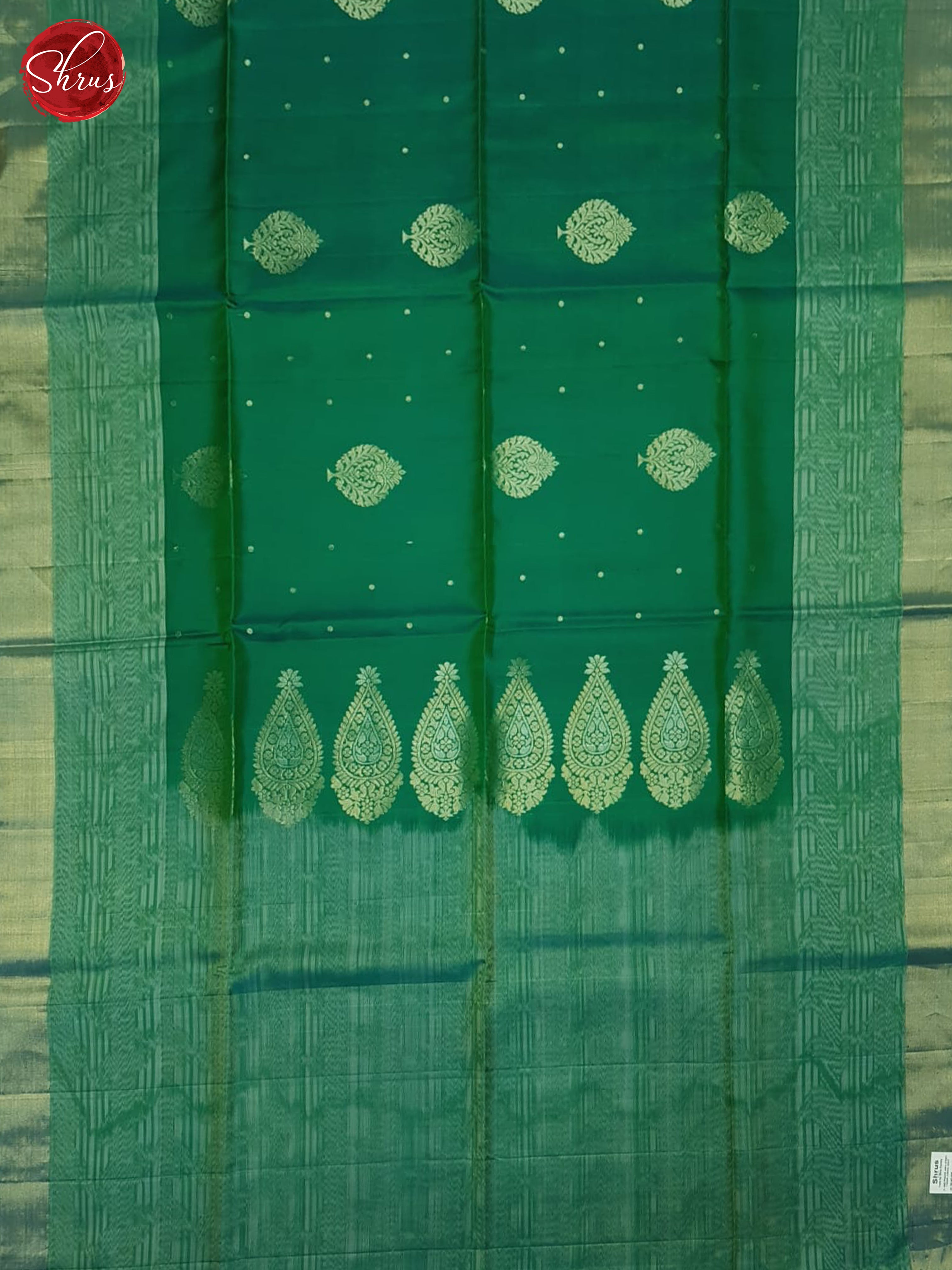 Green(Single Tone)- Soft Silk Saree - Shop on ShrusEternity.com