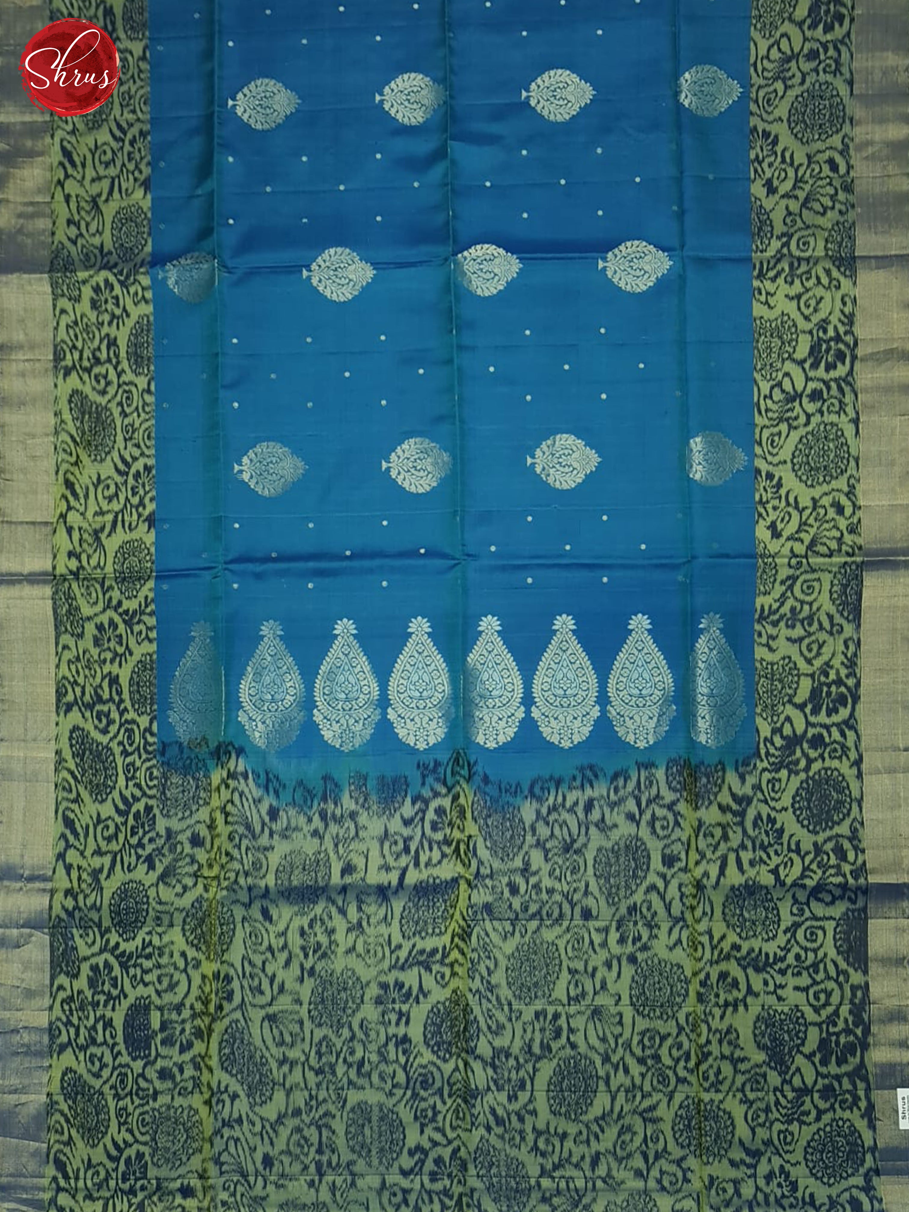 Blue And Green- Soft Silk Saree - Shop on ShrusEternity.com