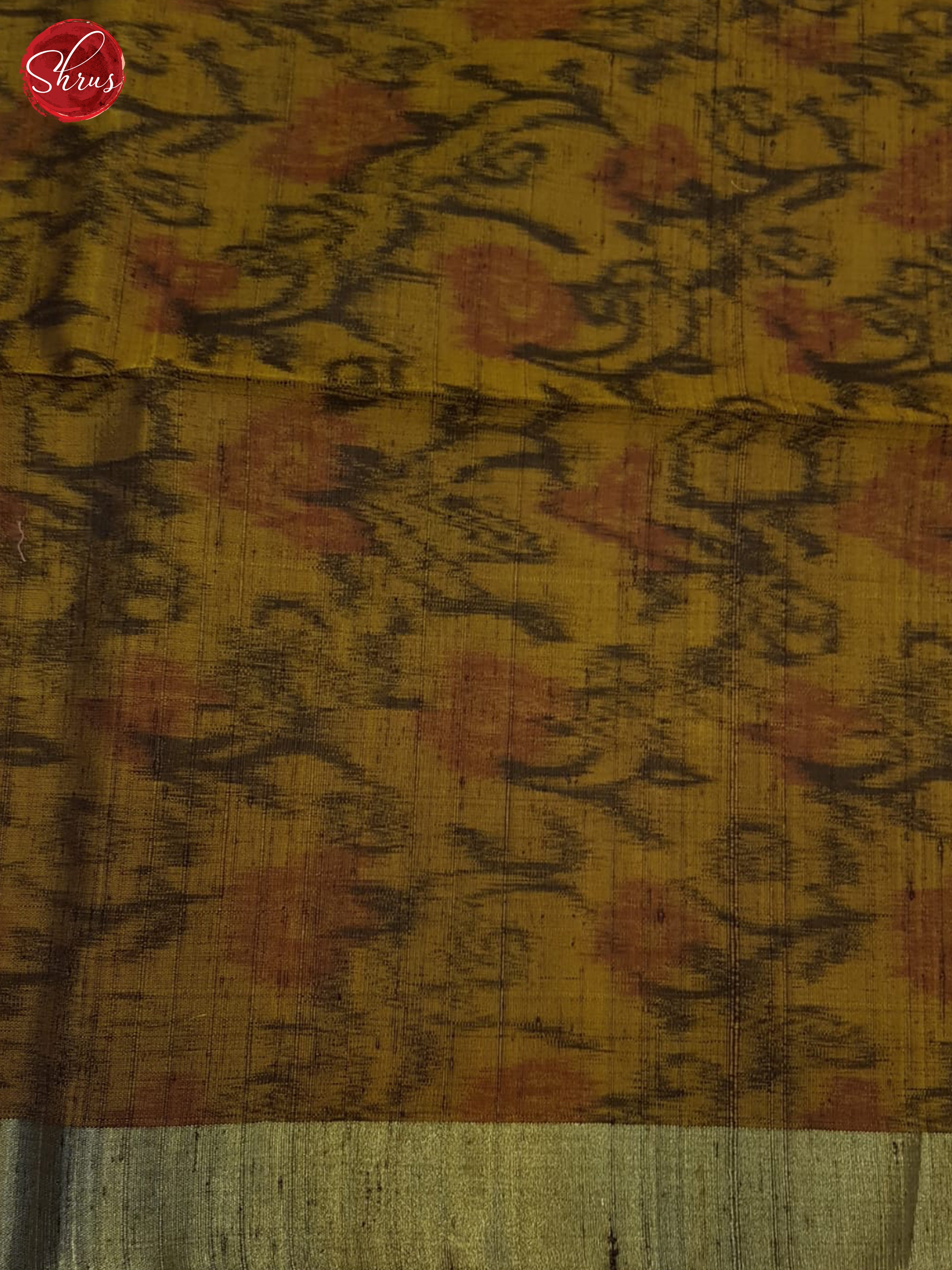 Brown And Mustard- Soft Silk Saree - Shop on ShrusEternity.com