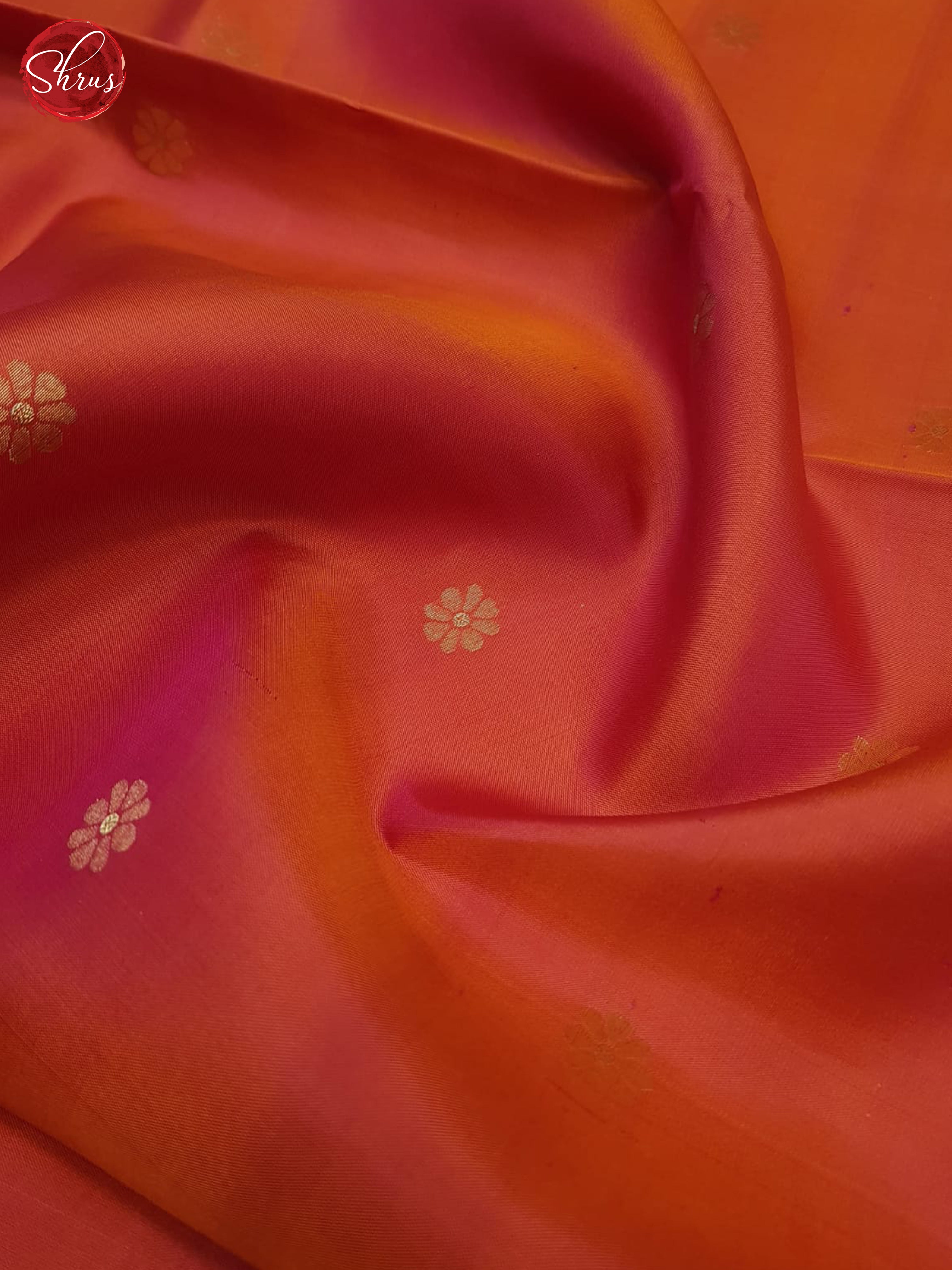 Orangish Pink(Single Tone)- Soft Silk Saree - Shop on ShrusEternity.com