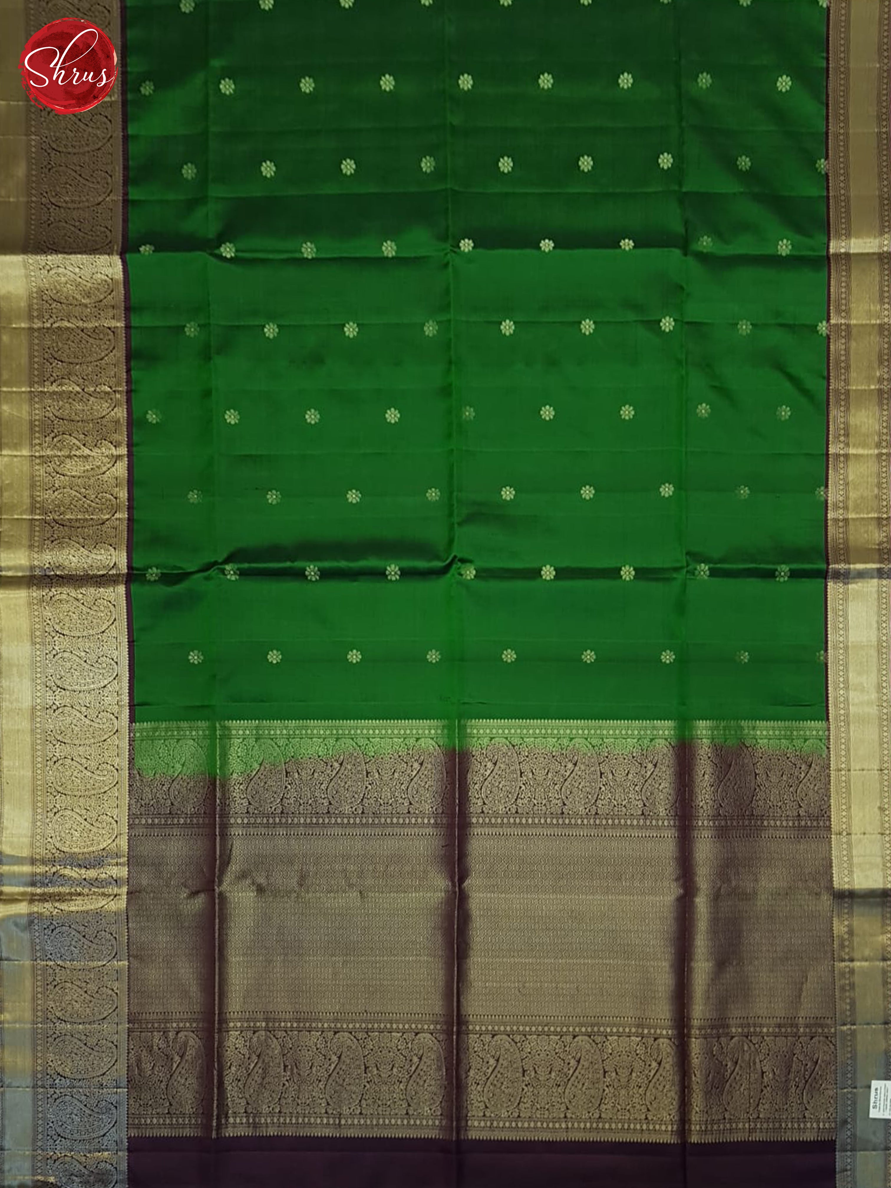 Green And Wine- Soft Silk Saree - Shop on ShrusEternity.com