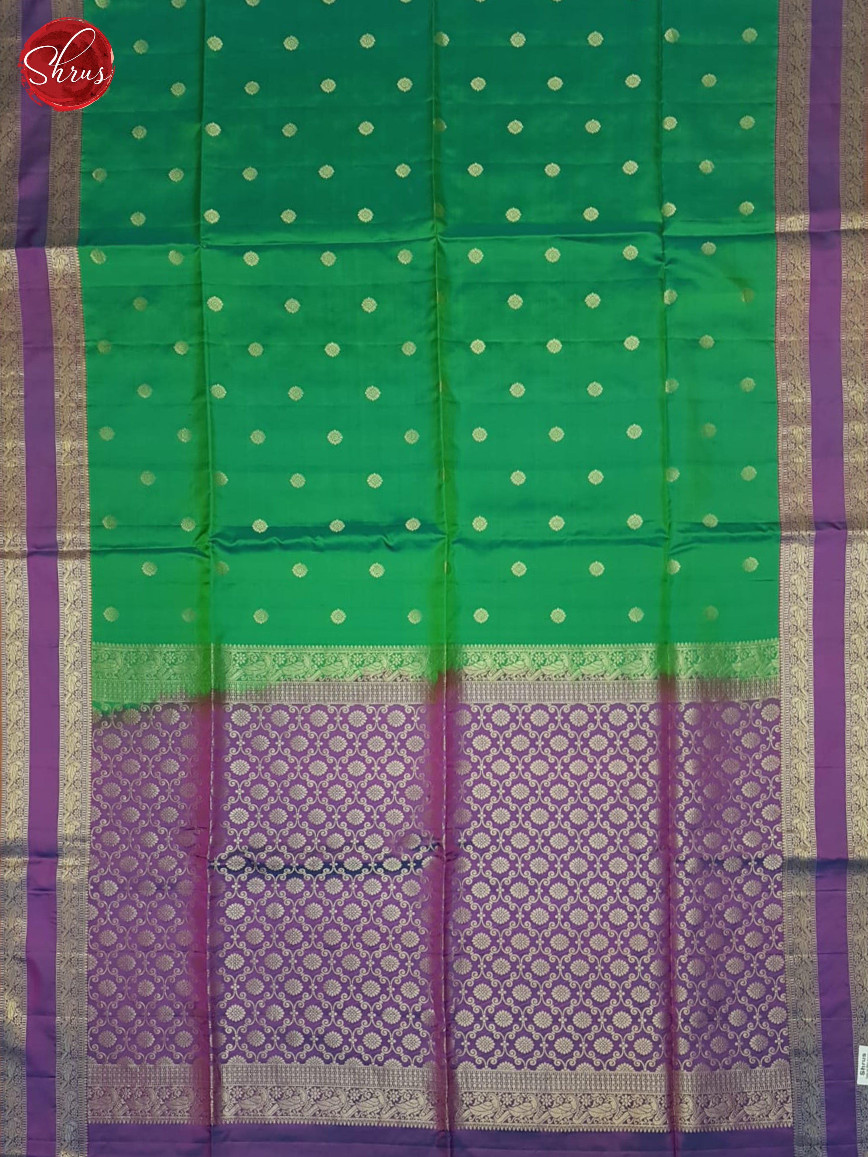 Green And Purple- Soft Silk Saree-2