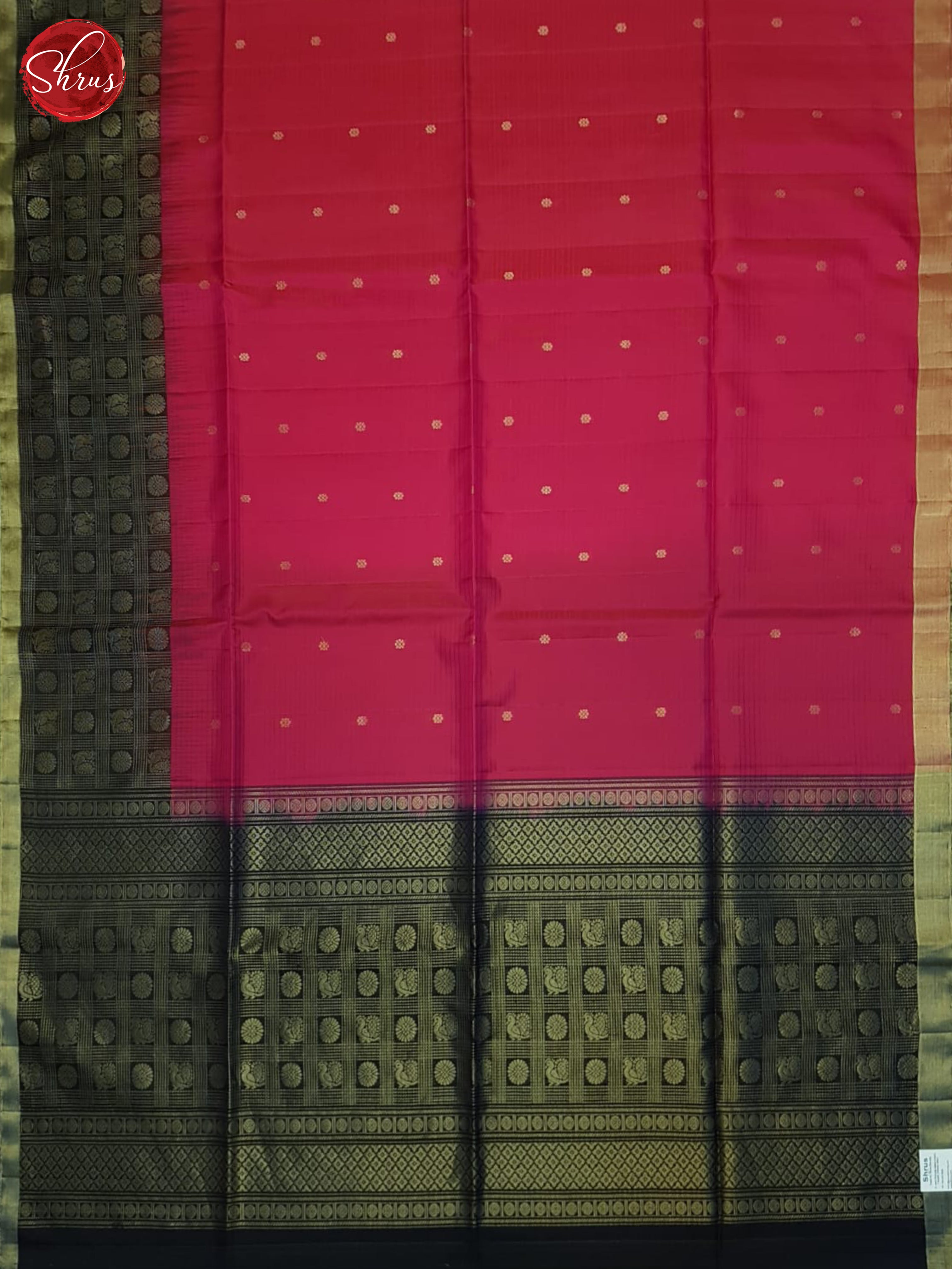 Pink And Black- Soft Silk Saree - Shop on ShrusEternity.com