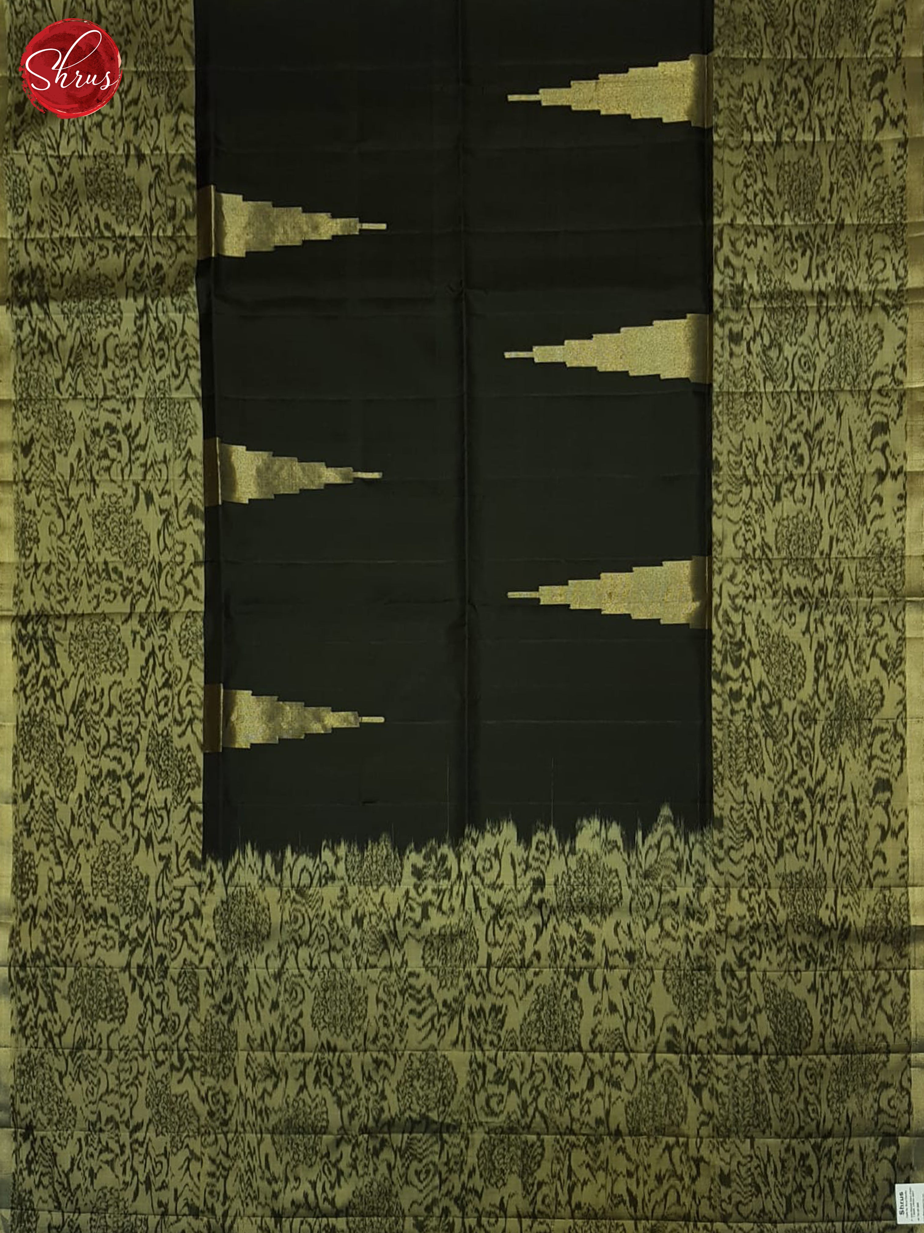 Black And Grey- Soft Silk Saree - Shop on ShrusEternity.com