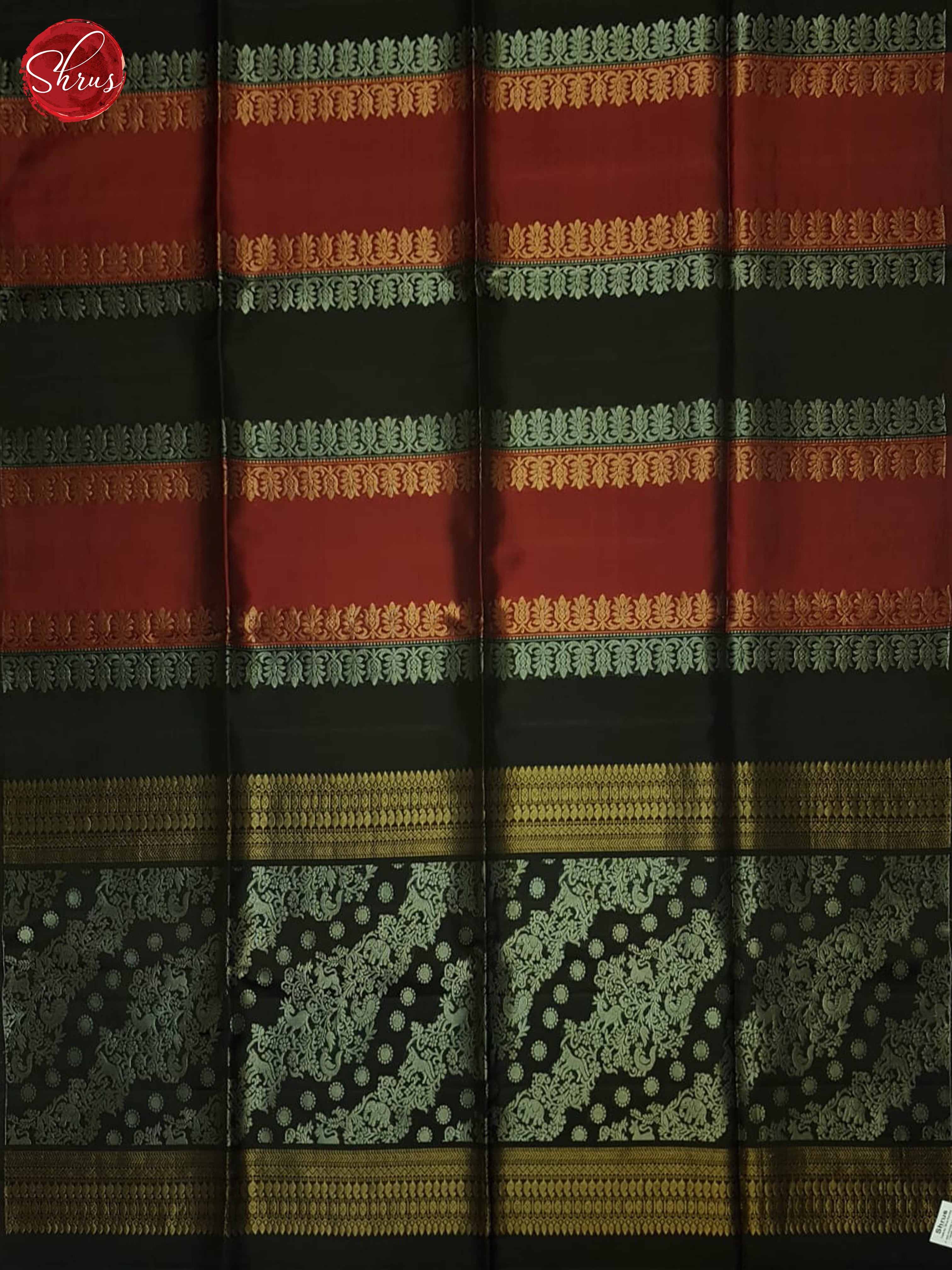 Araku Marron And Black- Soft Silk Saree - Shop on ShrusEternity.com