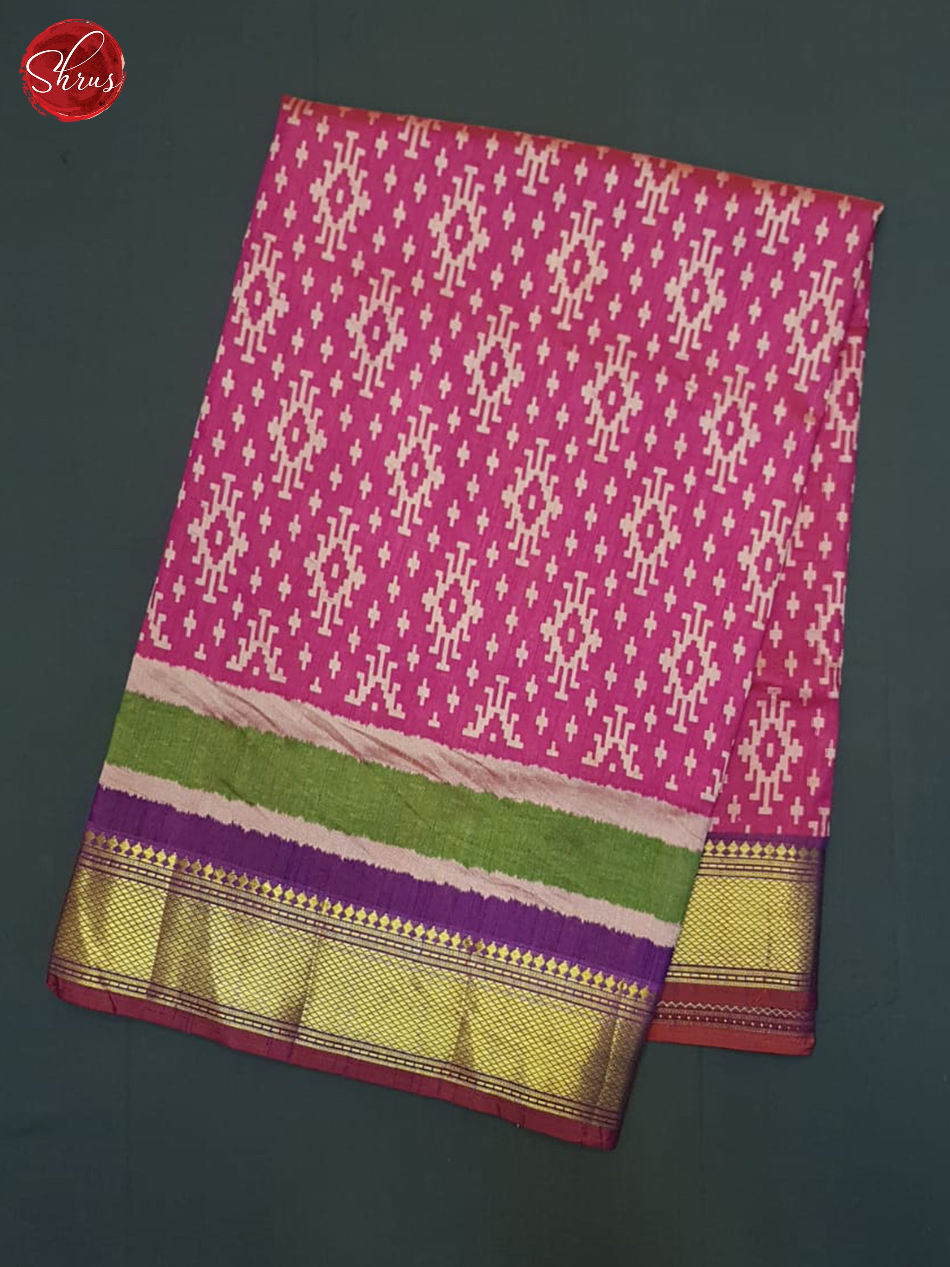 Pink & Purple - Semi Patola Saree - Shop on ShrusEternity.com