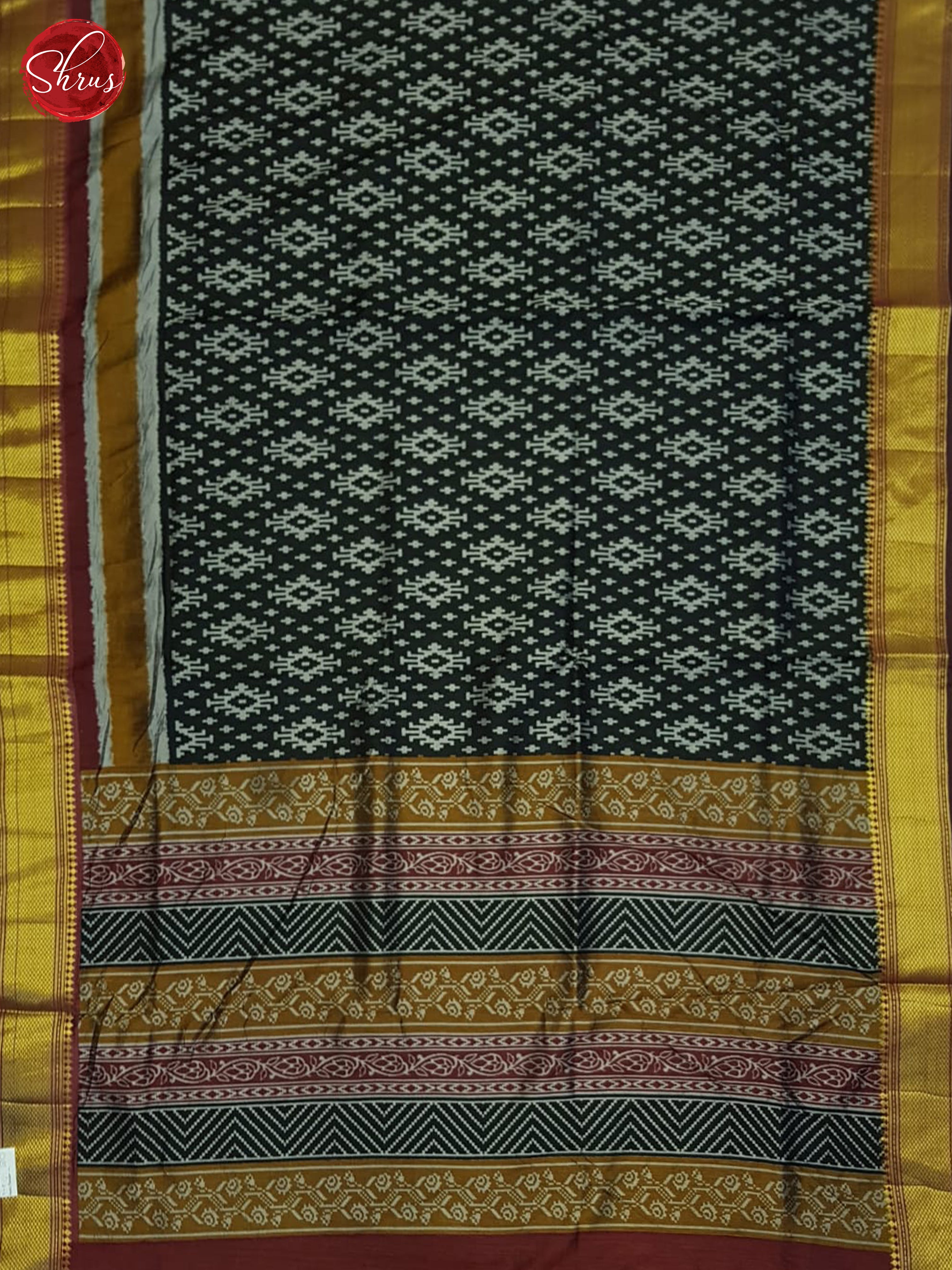 Black & Maroon- Semi Patola Saree - Shop on ShrusEternity.com