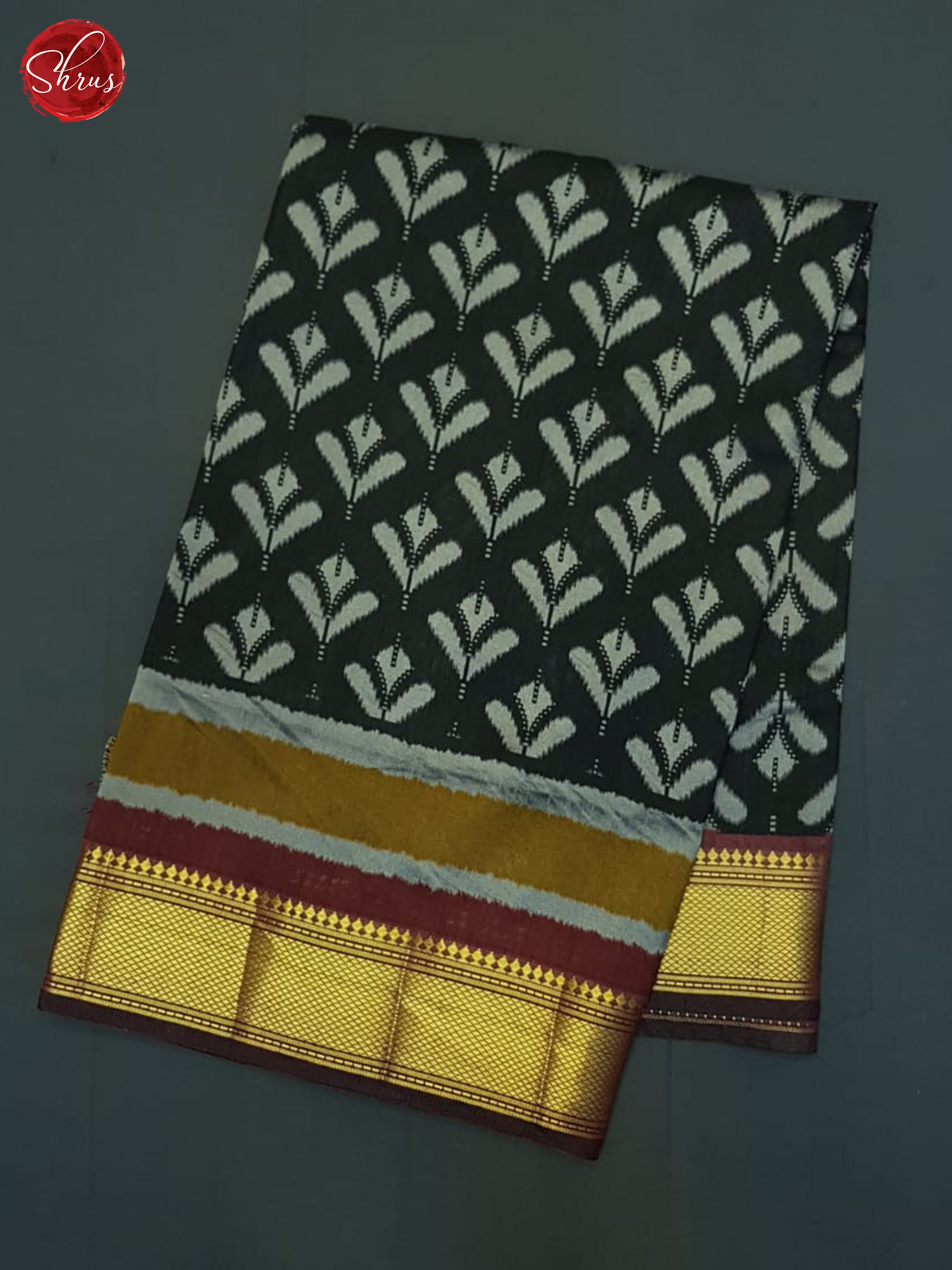 Black & Maroon - Semi Patola Saree - Shop on ShrusEternity.com