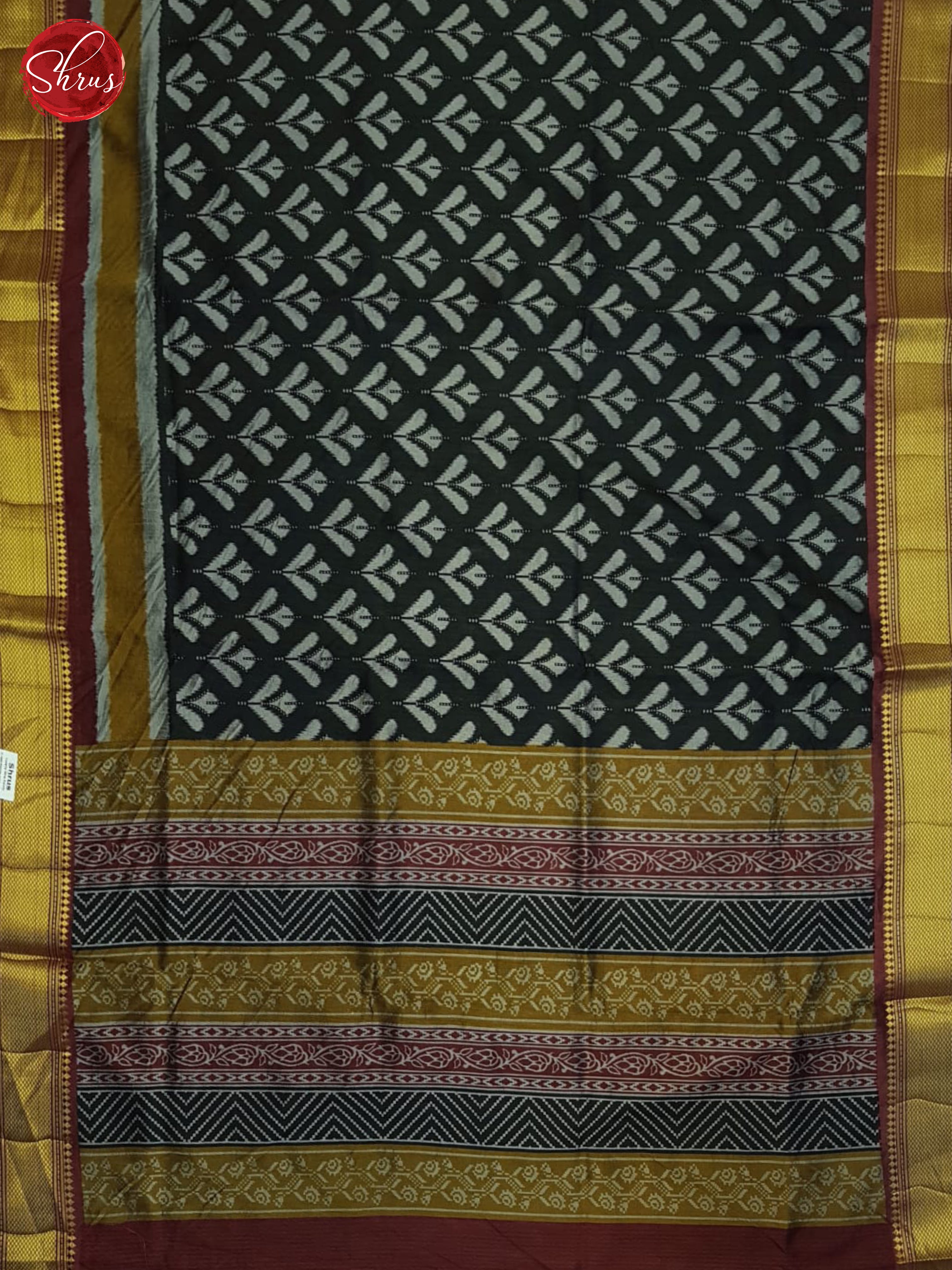 Black & Maroon - Semi Patola Saree - Shop on ShrusEternity.com