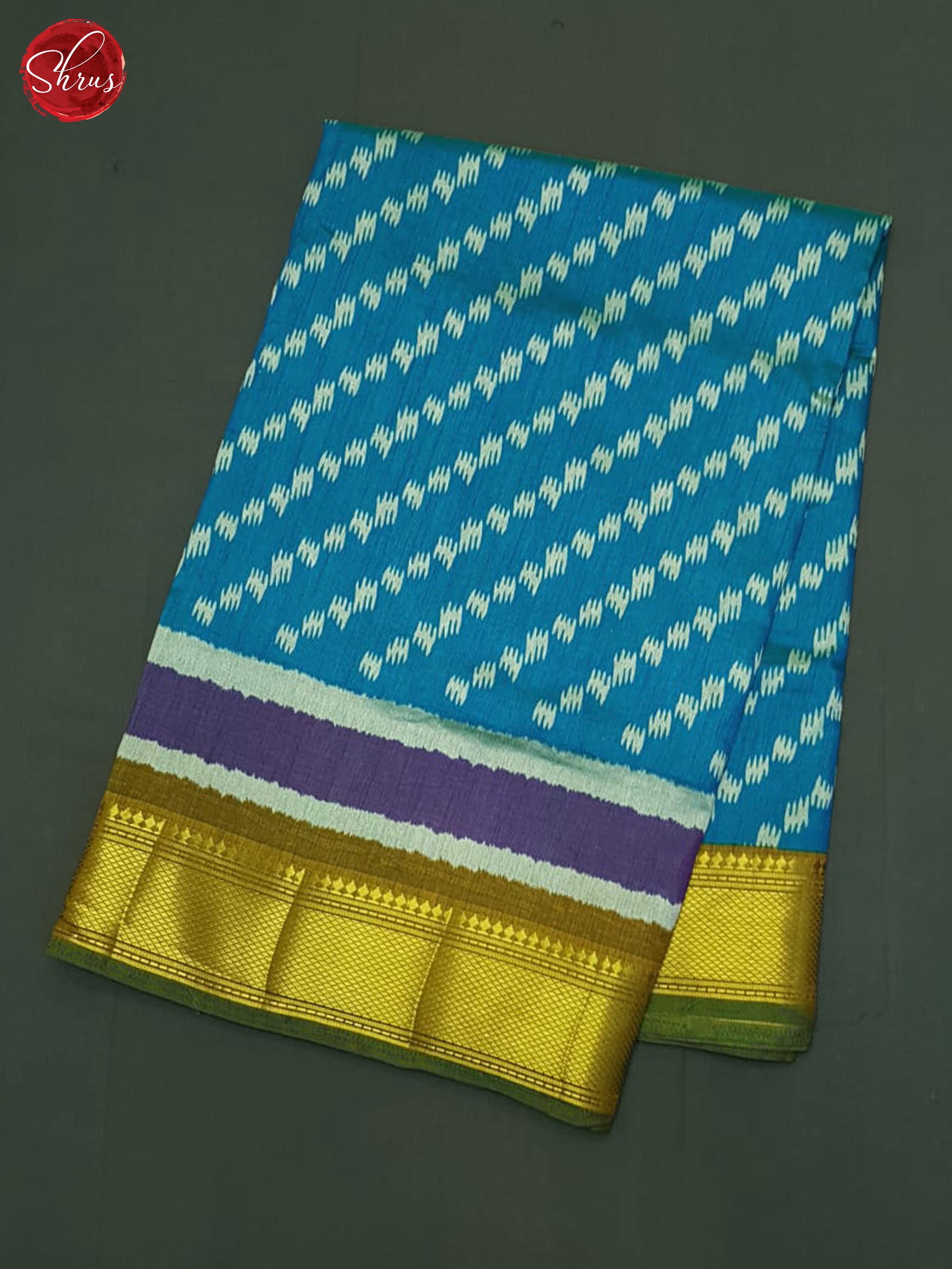 Blue & Green - Semi Patola Saree - Shop on ShrusEternity.com