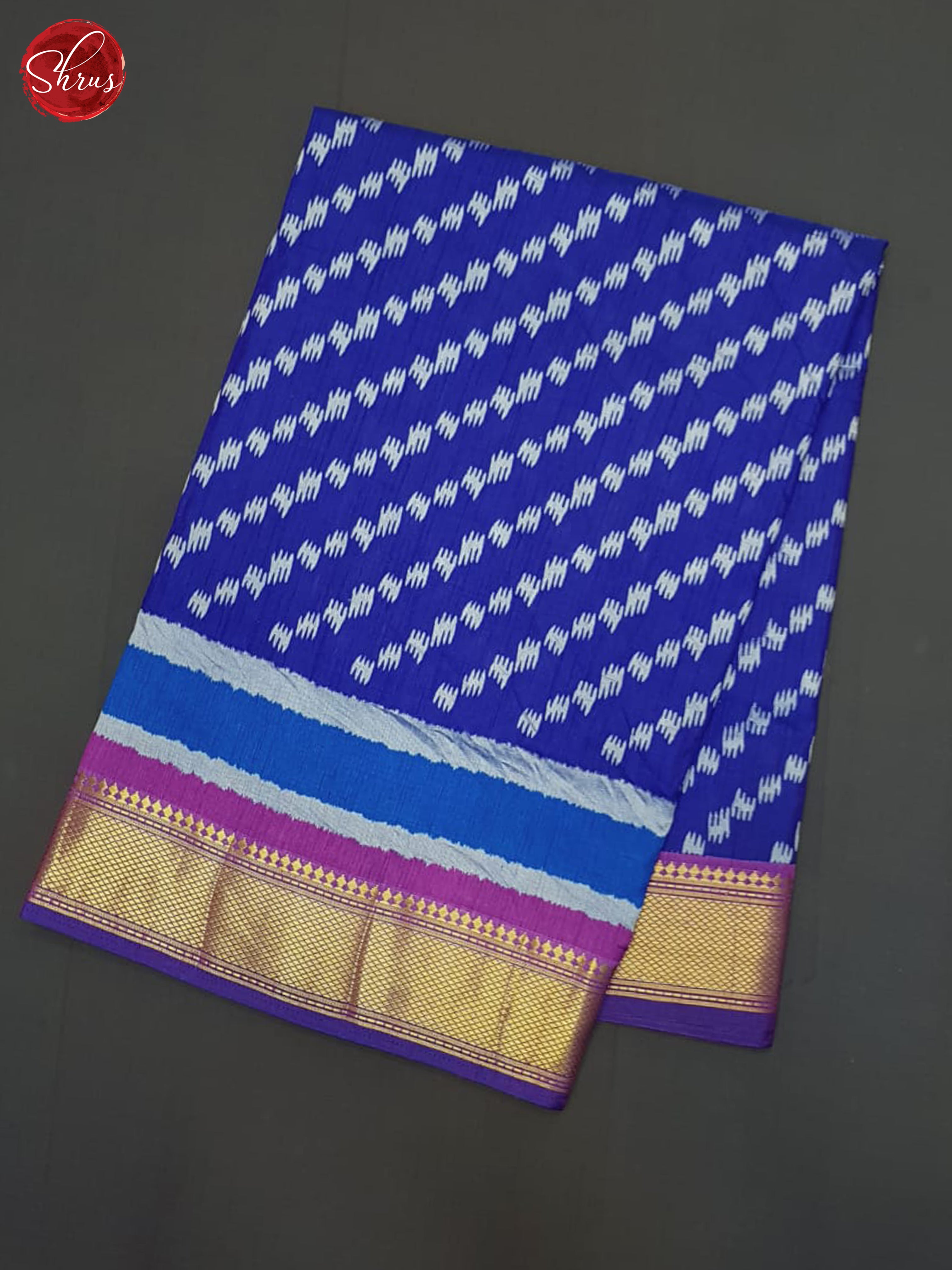 Blue & Purple - Semi Patola Saree - Shop on ShrusEternity.com