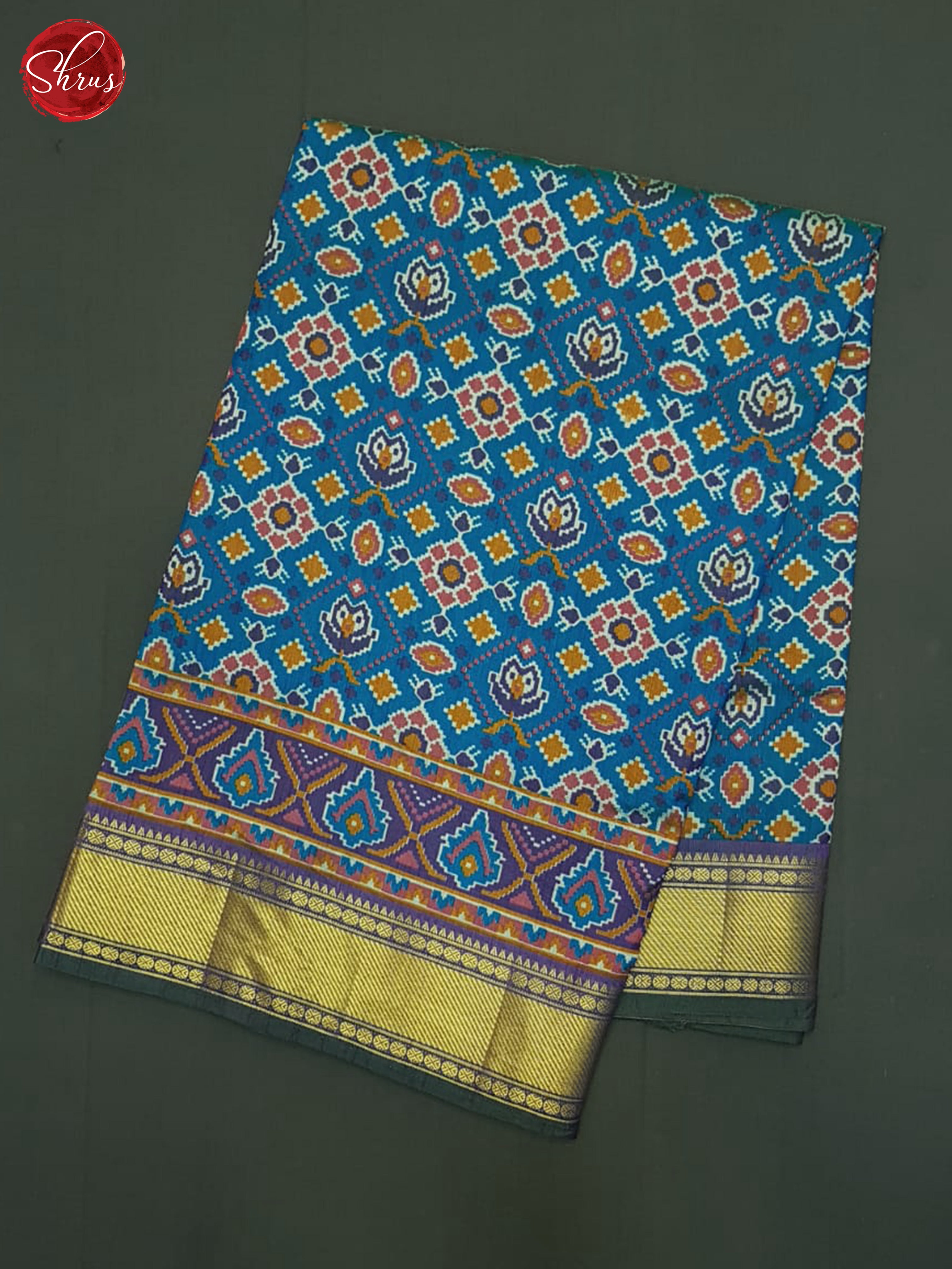 Blue & Purple - Semi Patola Saree - Shop on ShrusEternity.com