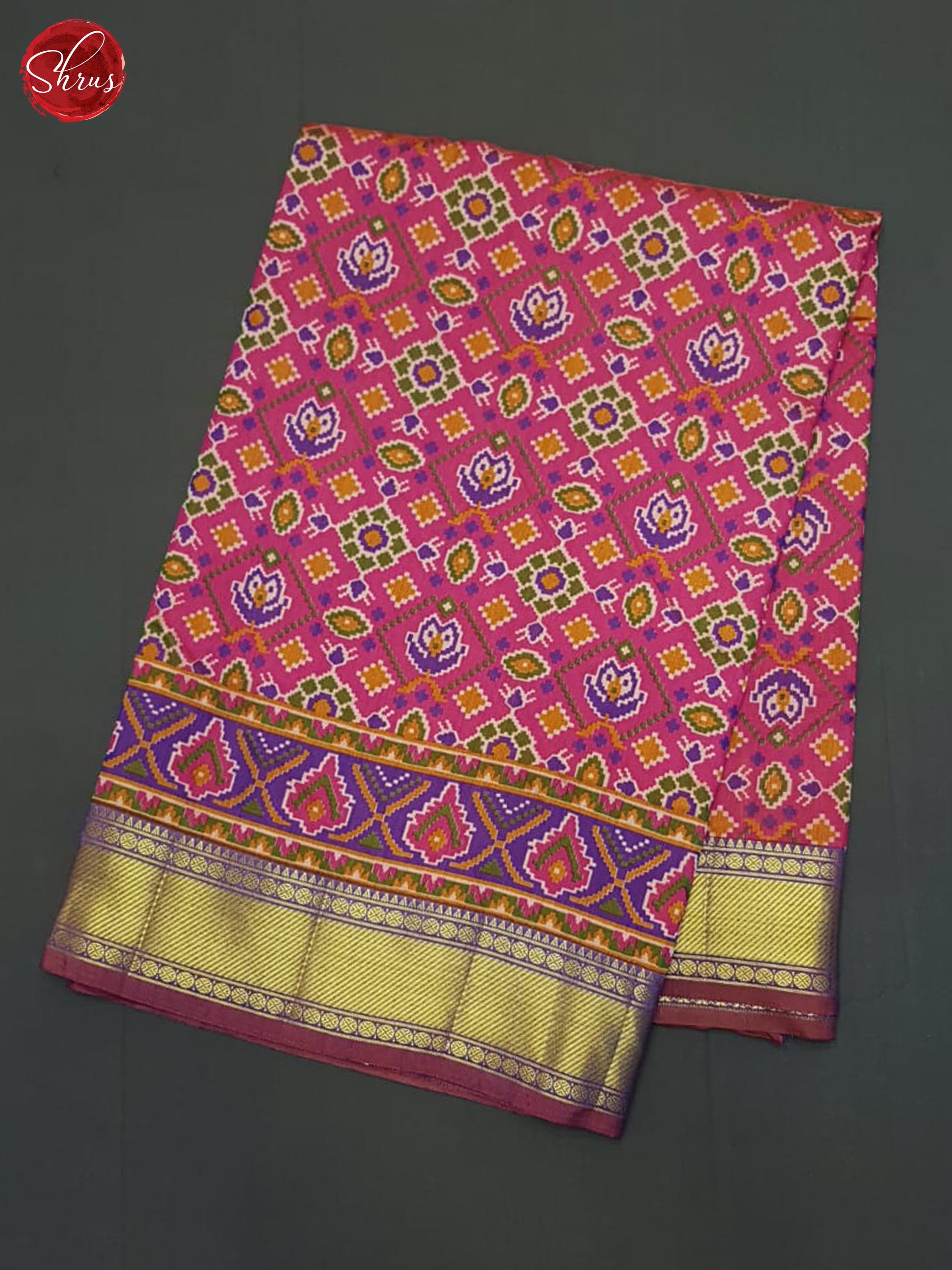 pink & Purple - Semi Patola Saree - Shop on ShrusEternity.com