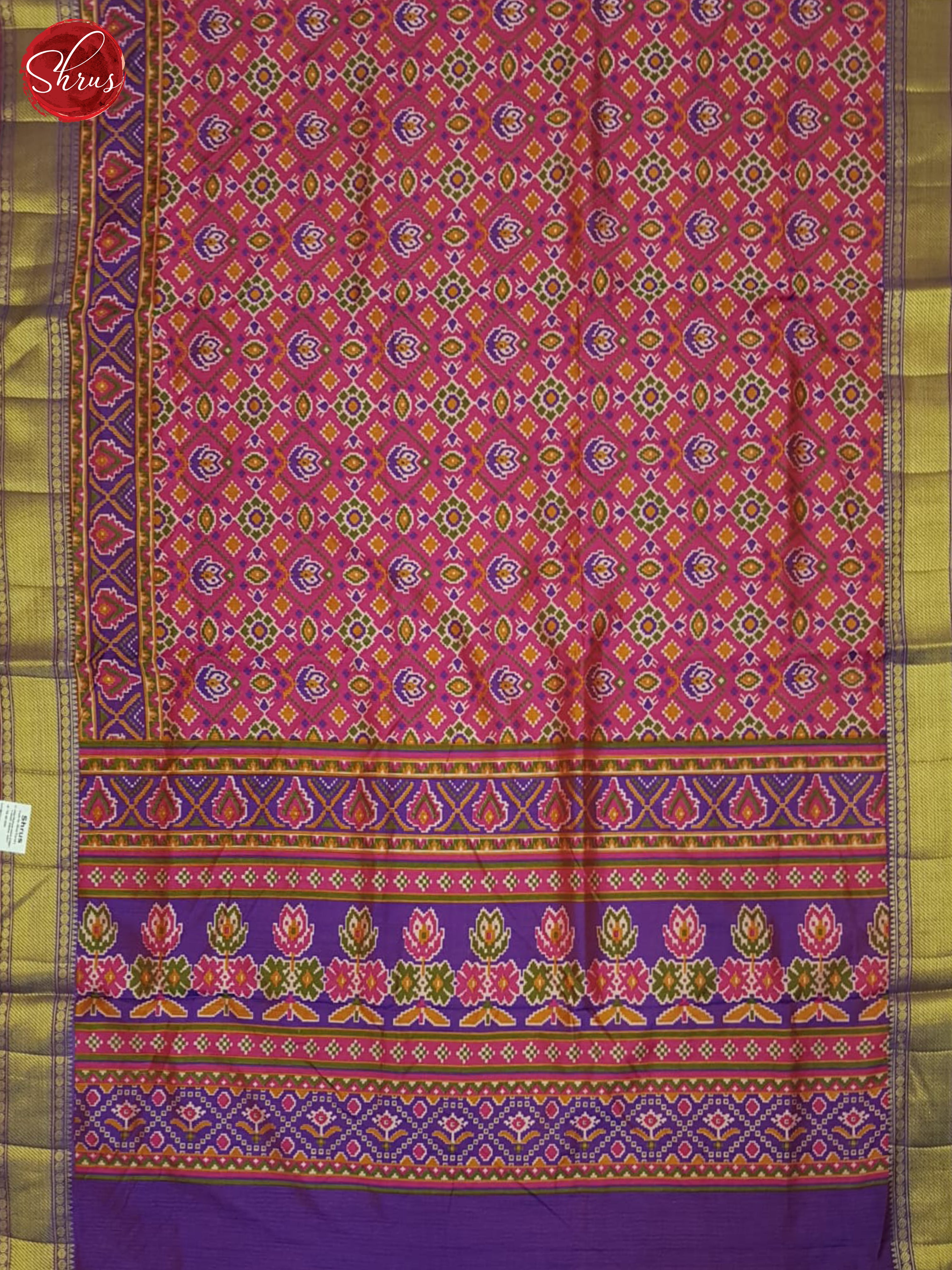 pink & Purple - Semi Patola Saree - Shop on ShrusEternity.com
